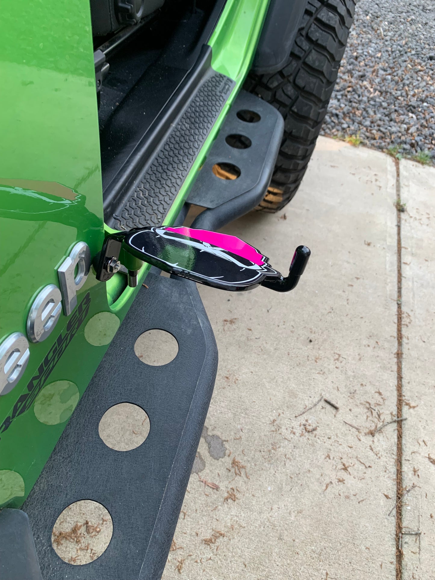 Pair of Skull with Bandana (YOUR color/design choice) Foot Pegs