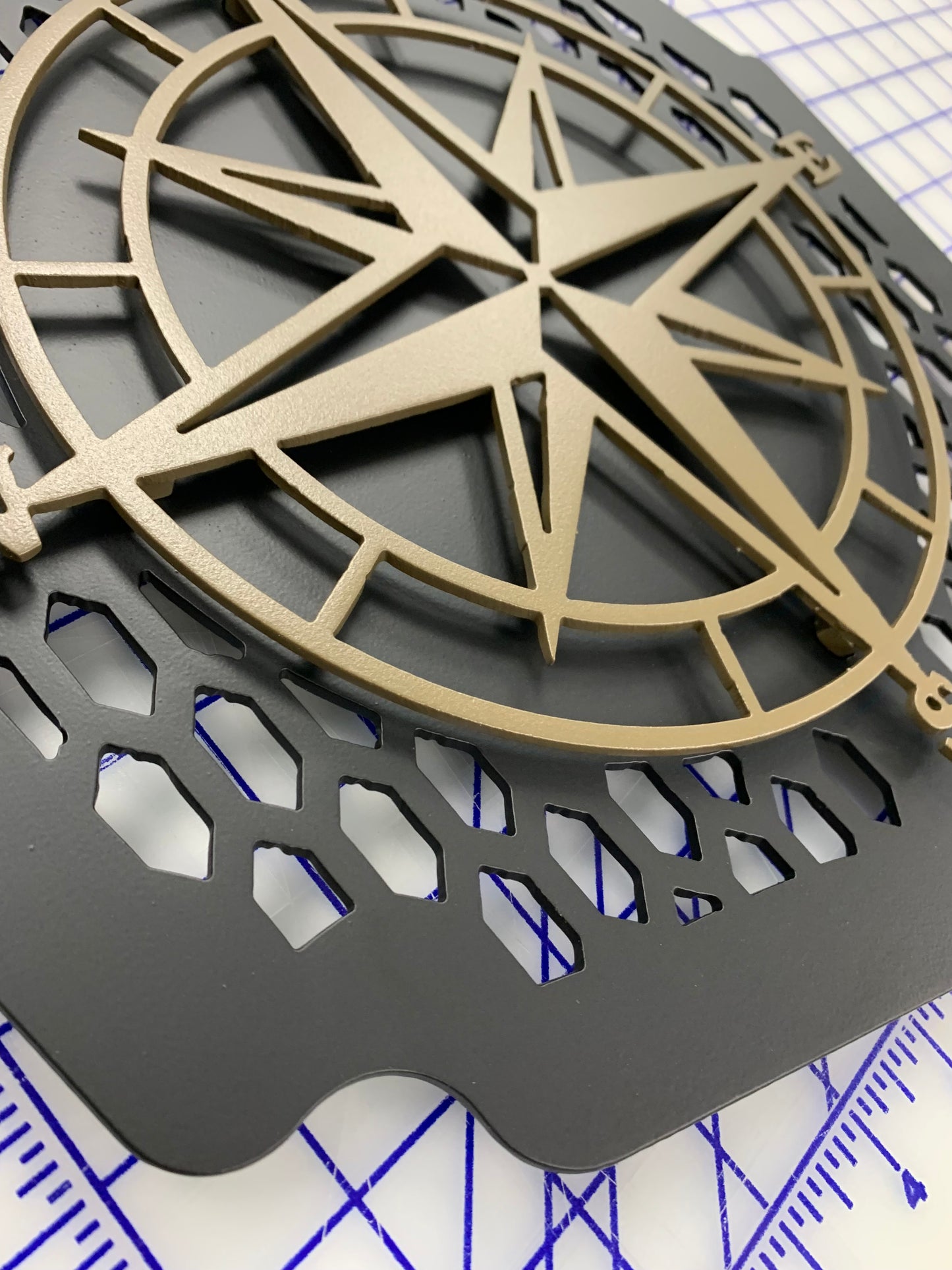 Nautical Star Compass 2 Layer-All Metal- Cover for Radiator on Can Am Outlander Max XMR 450 570 650 850 1000- Choose Your Colors