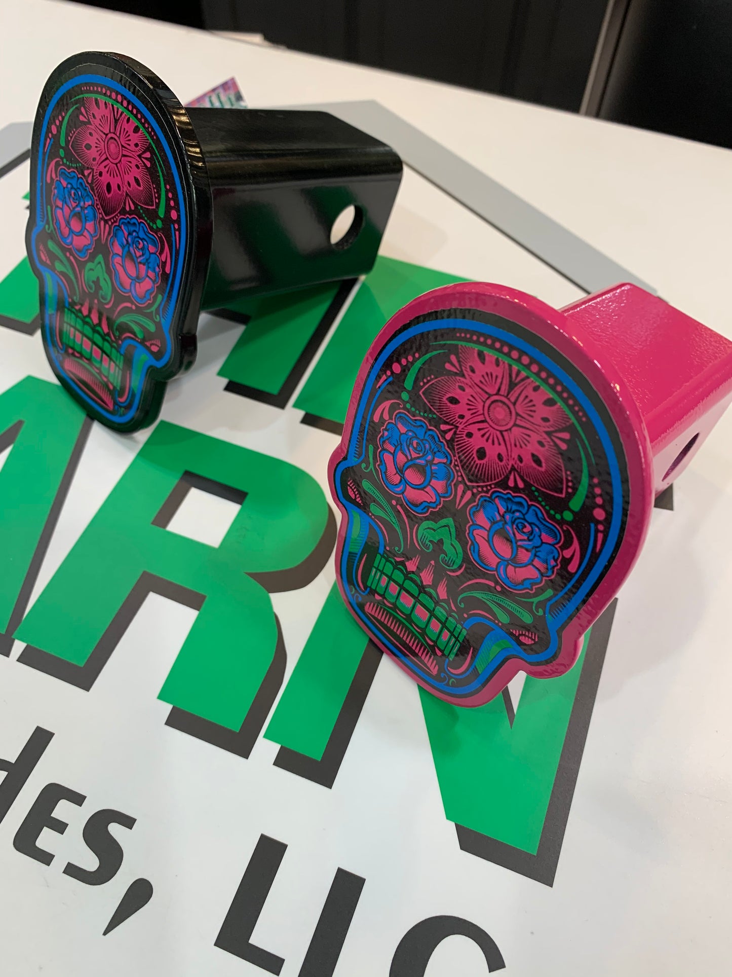 Sugar Skull Colorful Receiver Hitch Cover