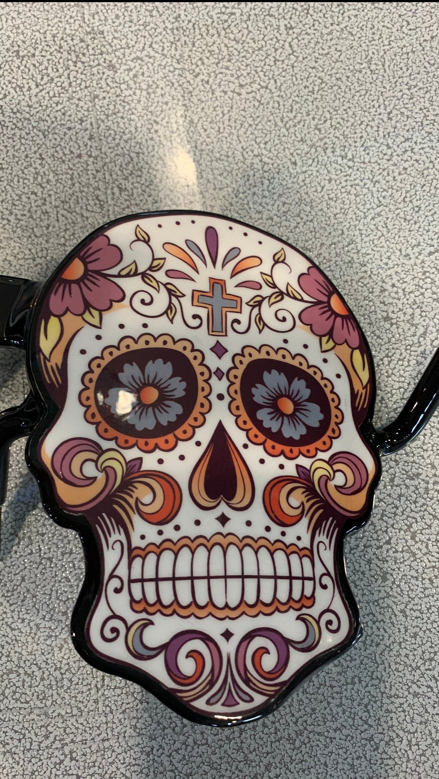 Pair of Sugar Skull Foot Pegs your color choice
