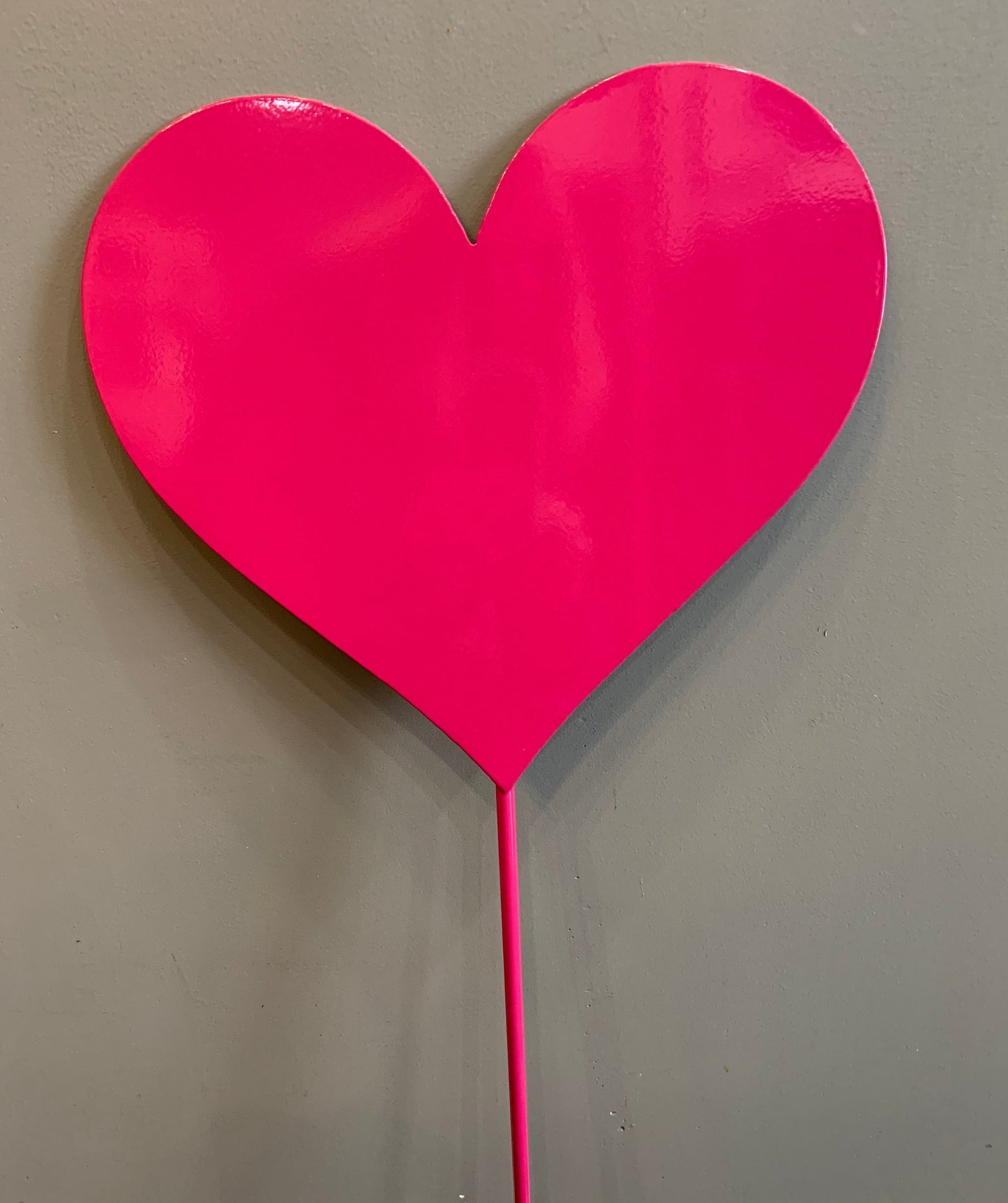 Metal- Powder Coated for outdoors-Heart Shape sign with or without Customizable Message- Stake in Ground- 12" X 12"- Your color choice