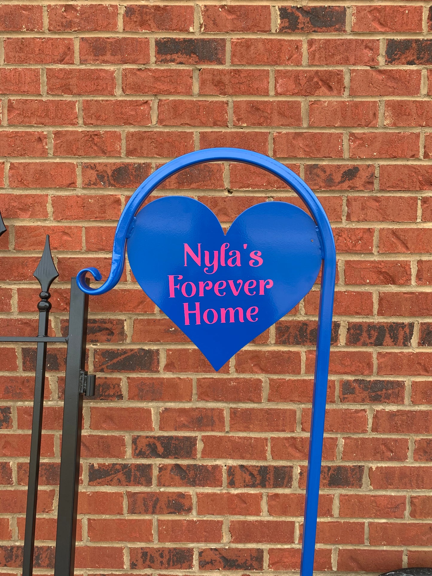 Heart Shepherd Hook- Wedding, Housewarming, Anniversary gift -with or without Your custom message