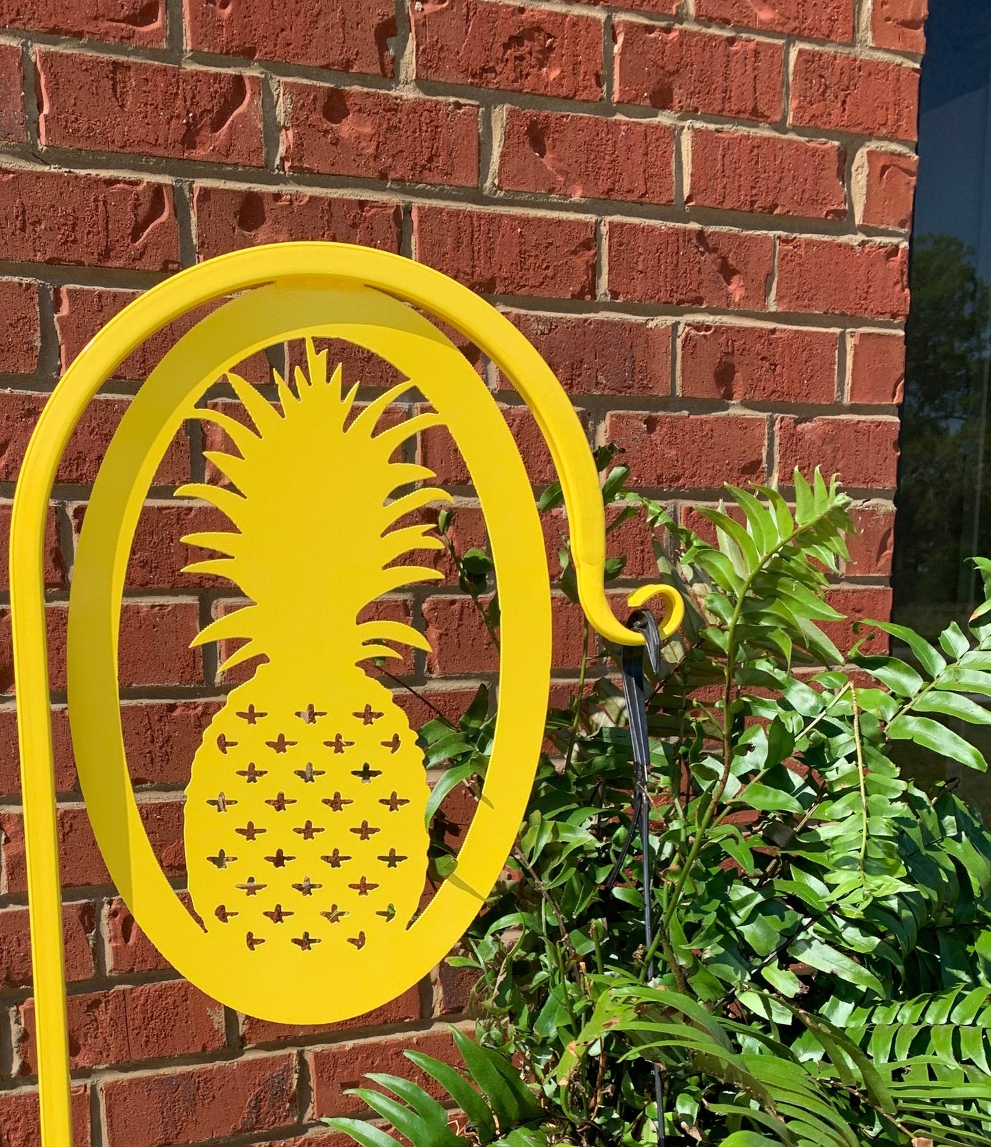 Double Pineapple Shepherd Hook- Your color choice-four display options