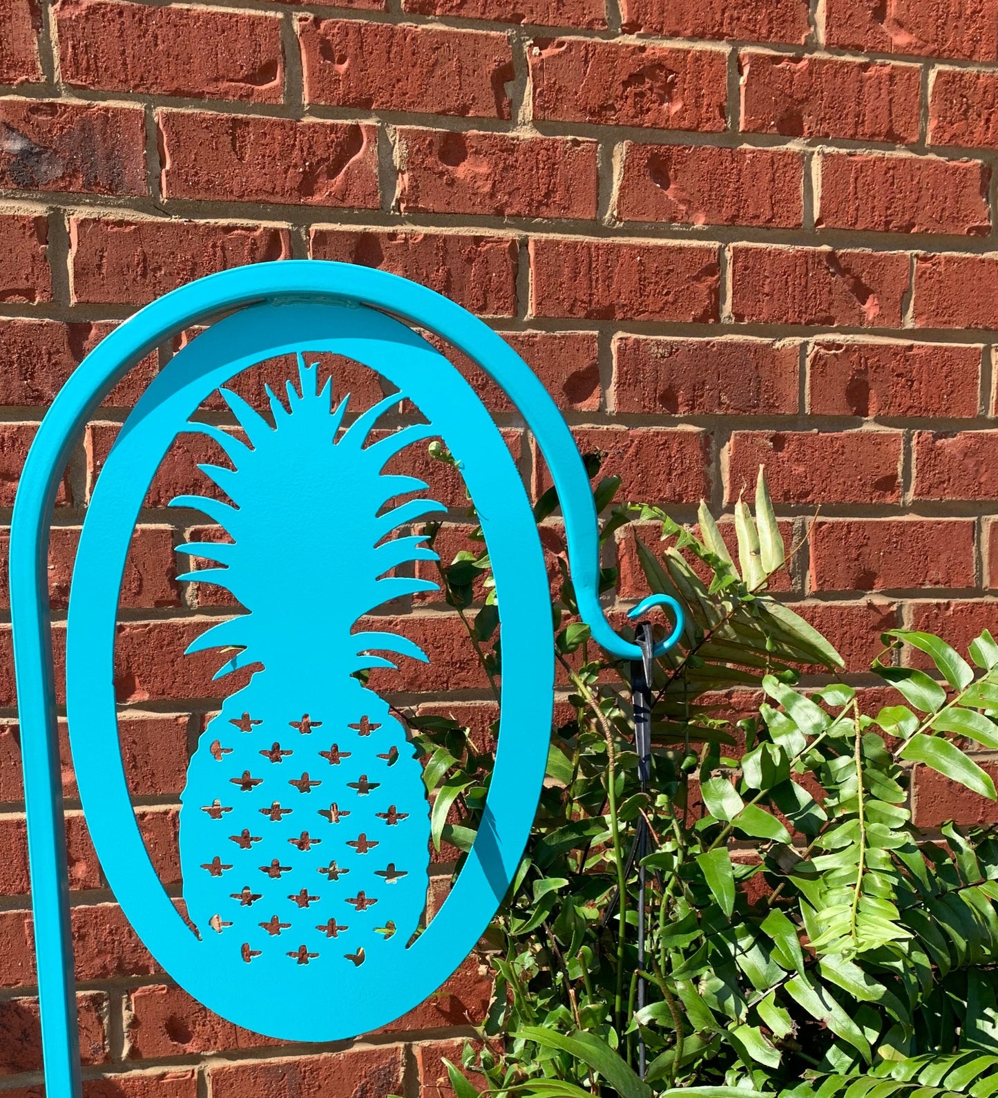 Double Pineapple Shepherd Hook- Your color choice-four display options