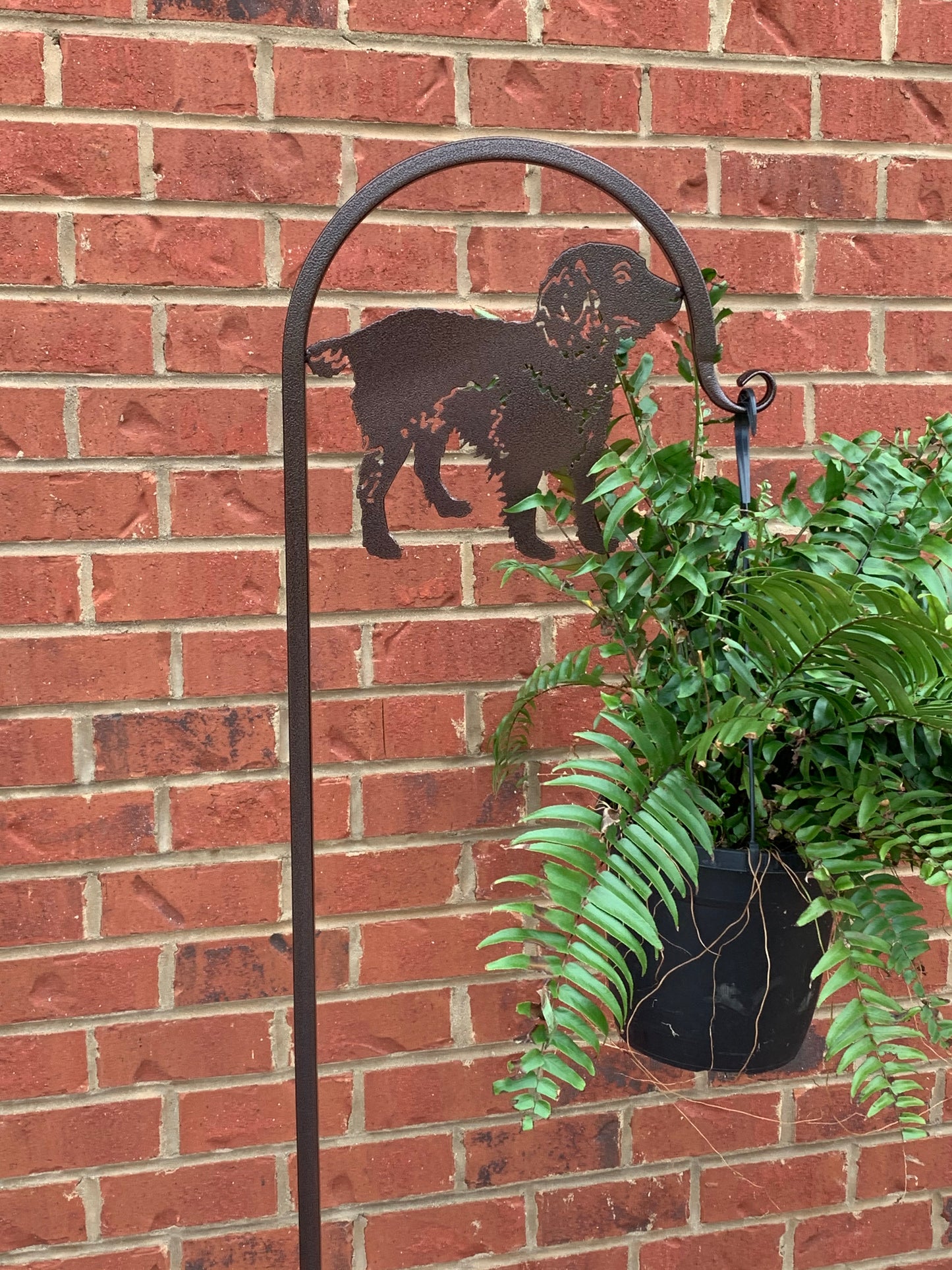 Boston Terrier Shepherd Hook- Your Powder Coated Color Choice-Four Base/Display Options