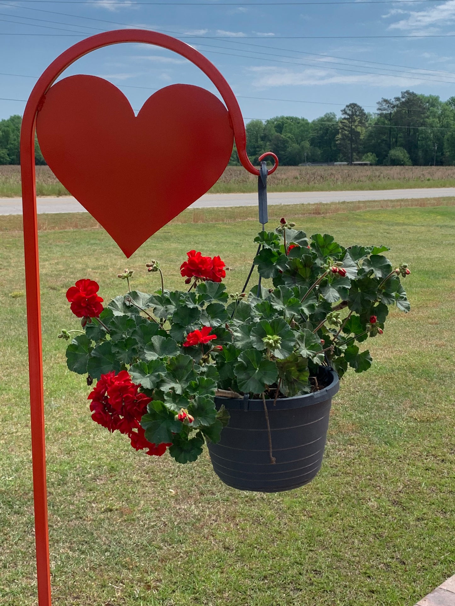 Heart Shepherd Hook-Gift- with Message for Mom, Sister, Grandma, Aunt, Daughter- Four Display choices- Your color choice