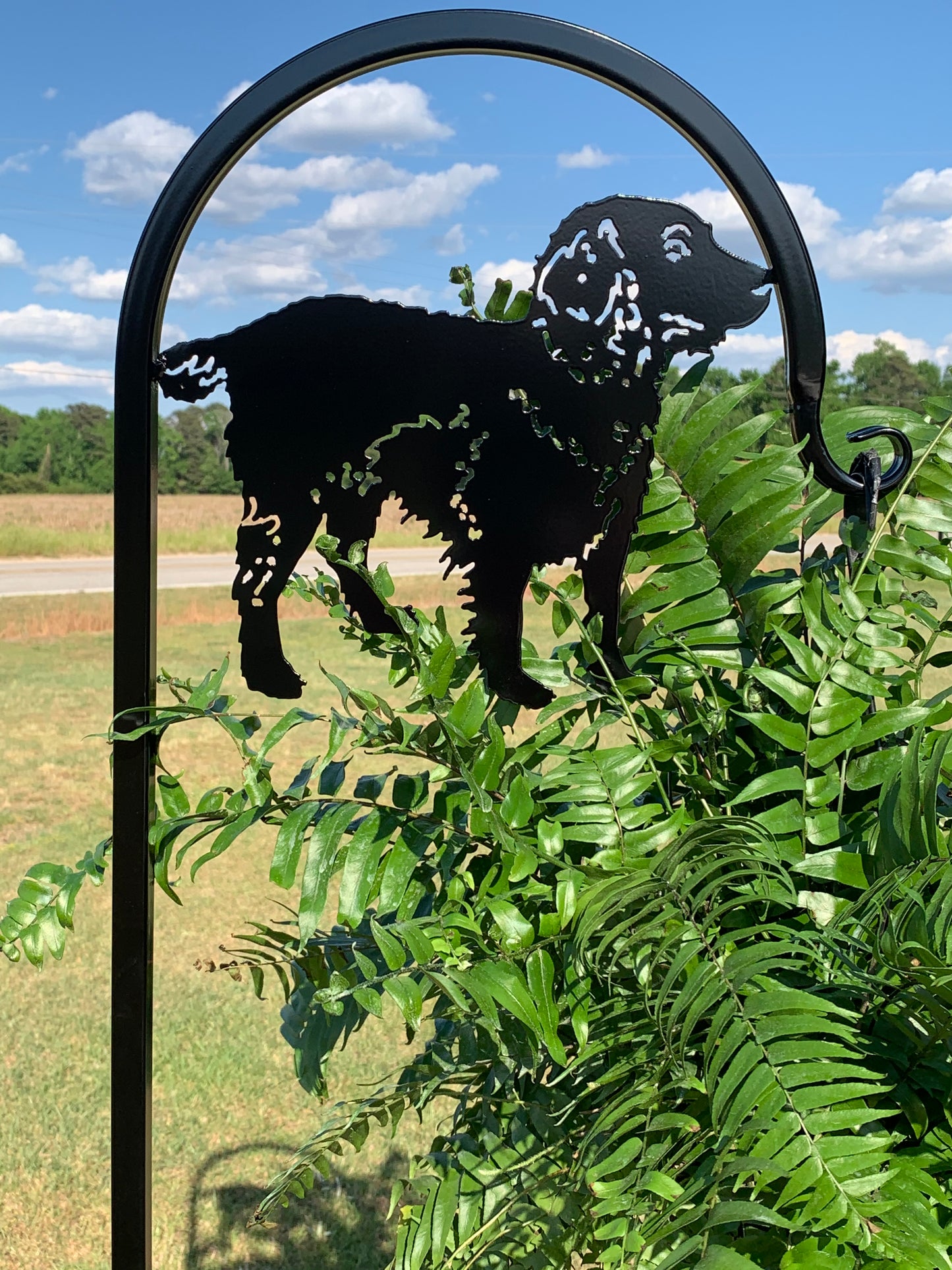 Boston Terrier Shepherd Hook- Your Powder Coated Color Choice-Four Base/Display Options
