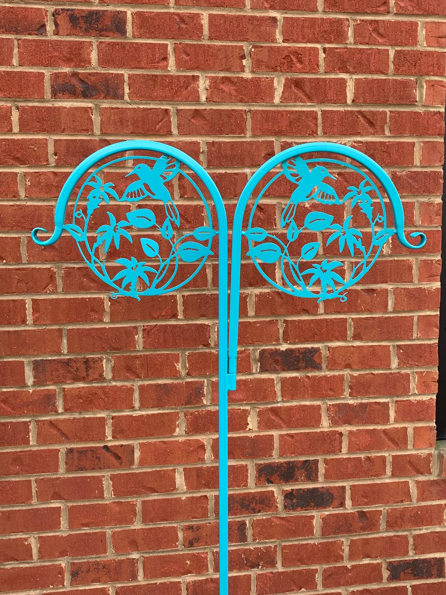 Double Hummingbird Shepherd Hook- Your color choice-four display options