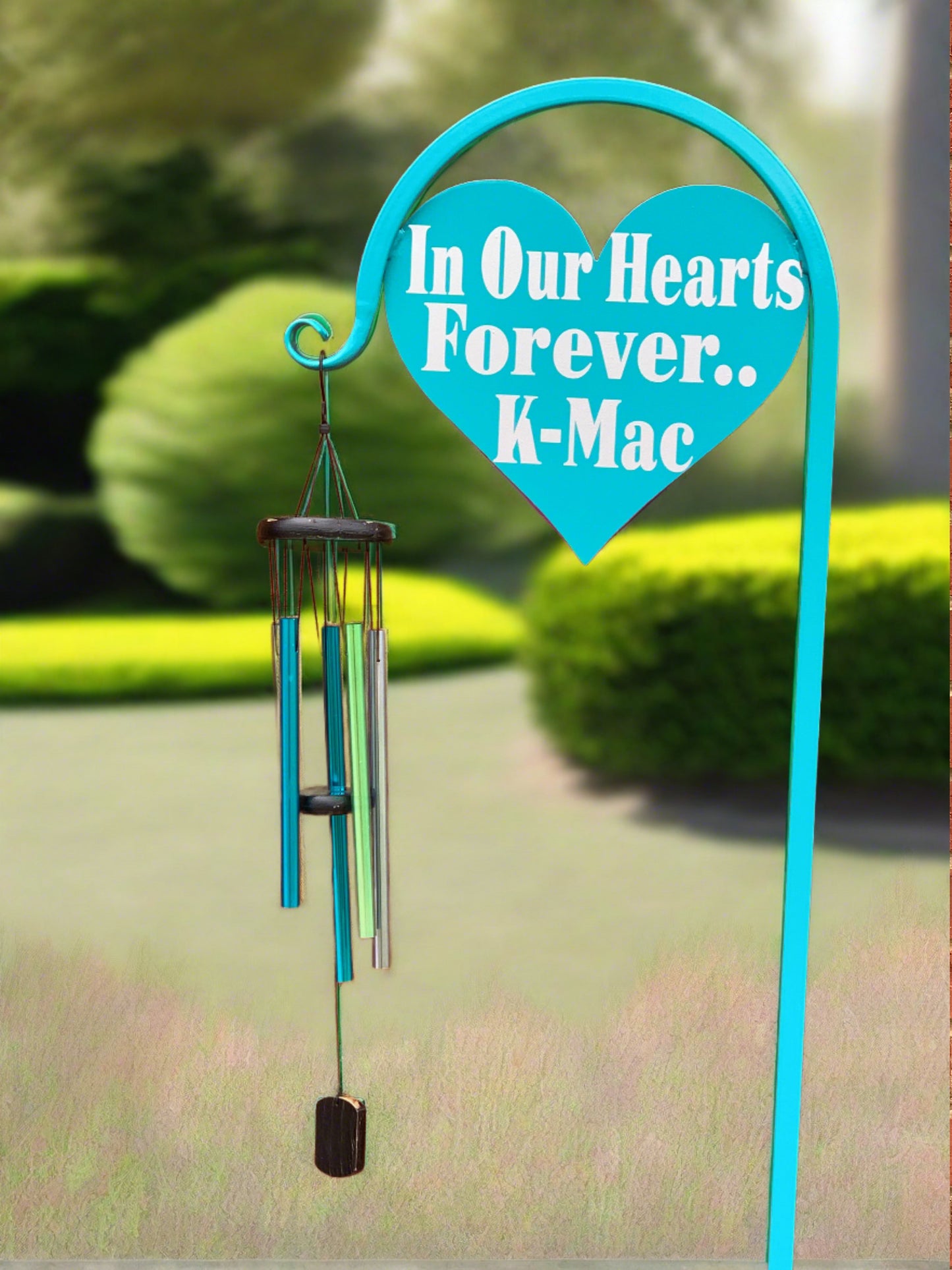 Heart Shepherd Hook- Memorial-Gravesite Display-with or without custom message