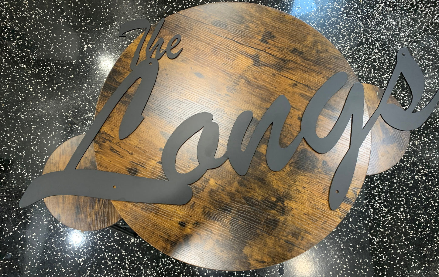 Personalized Metal Family Name Sign 18"tall 36" long