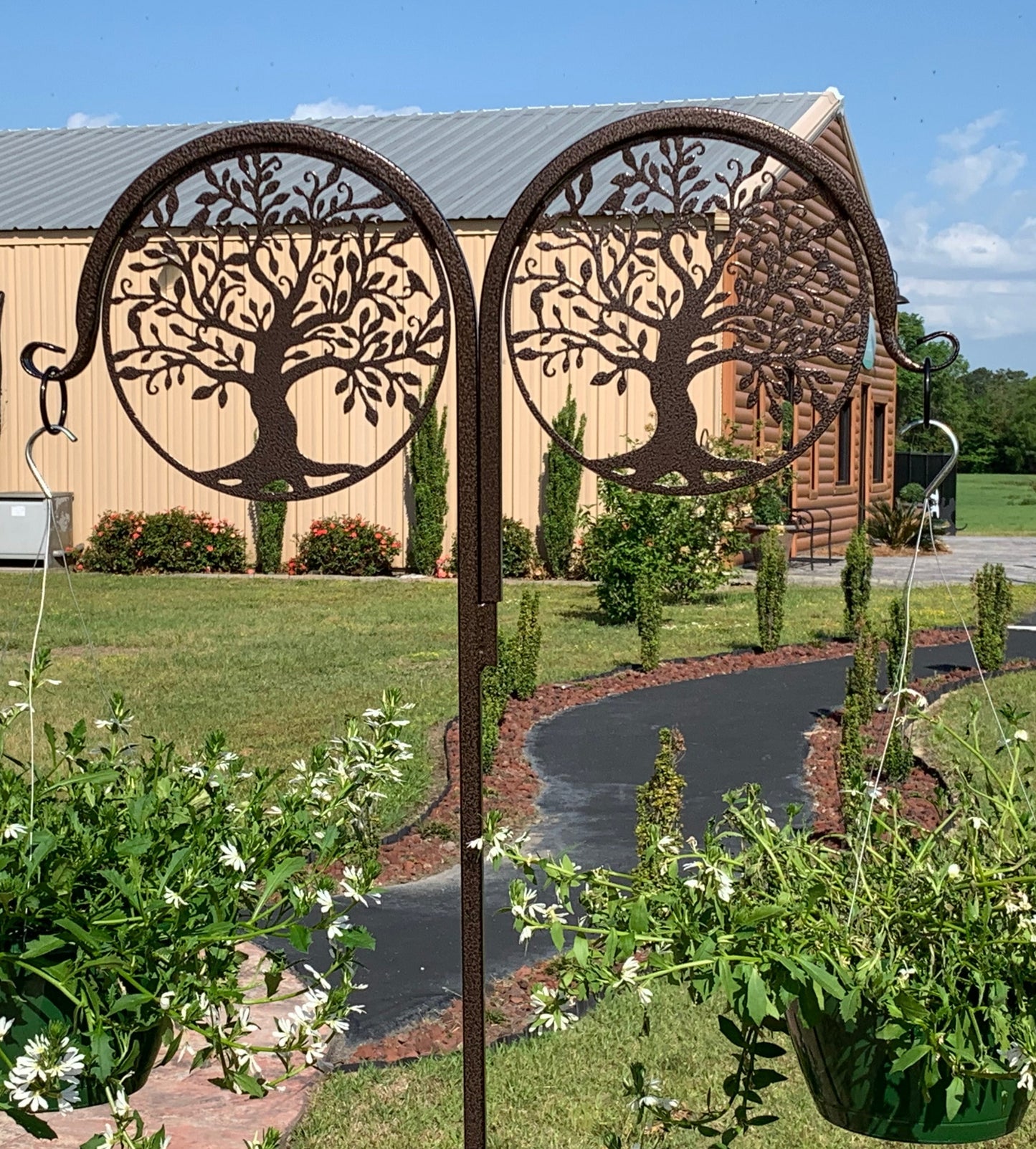 Double Tree of Life Shepherd Hook