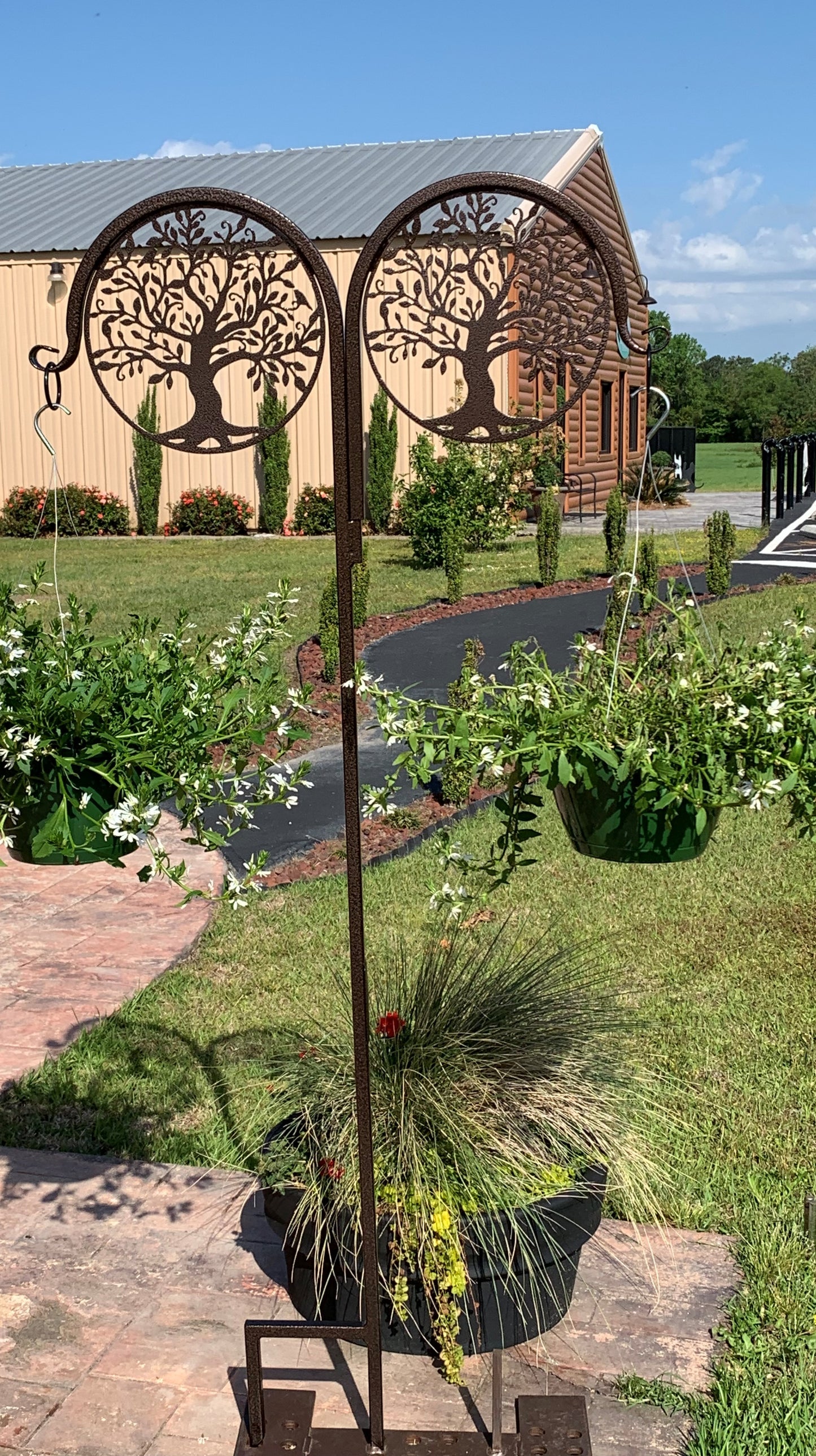 Double Tree of Life Shepherd Hook