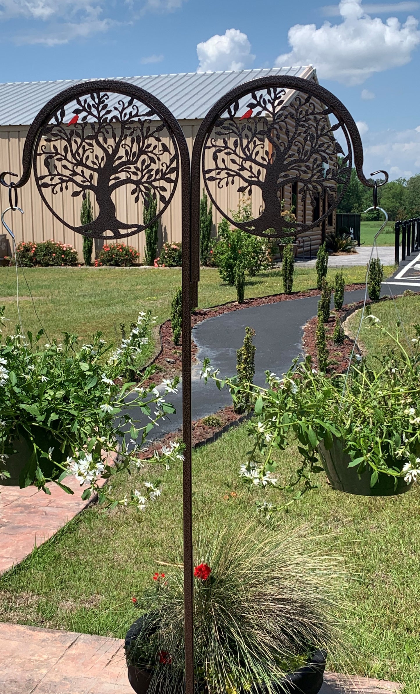 Double Tree of Life Shepherd Hook