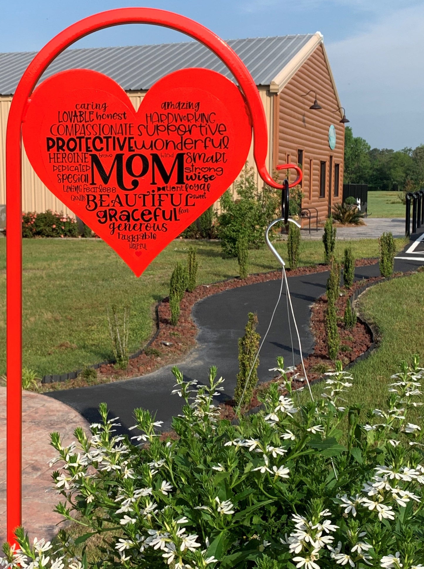 Heart Shepherd Hook-Gift- with Message for Mom, Sister, Grandma, Aunt, Daughter- Four Display choices- Your color choice