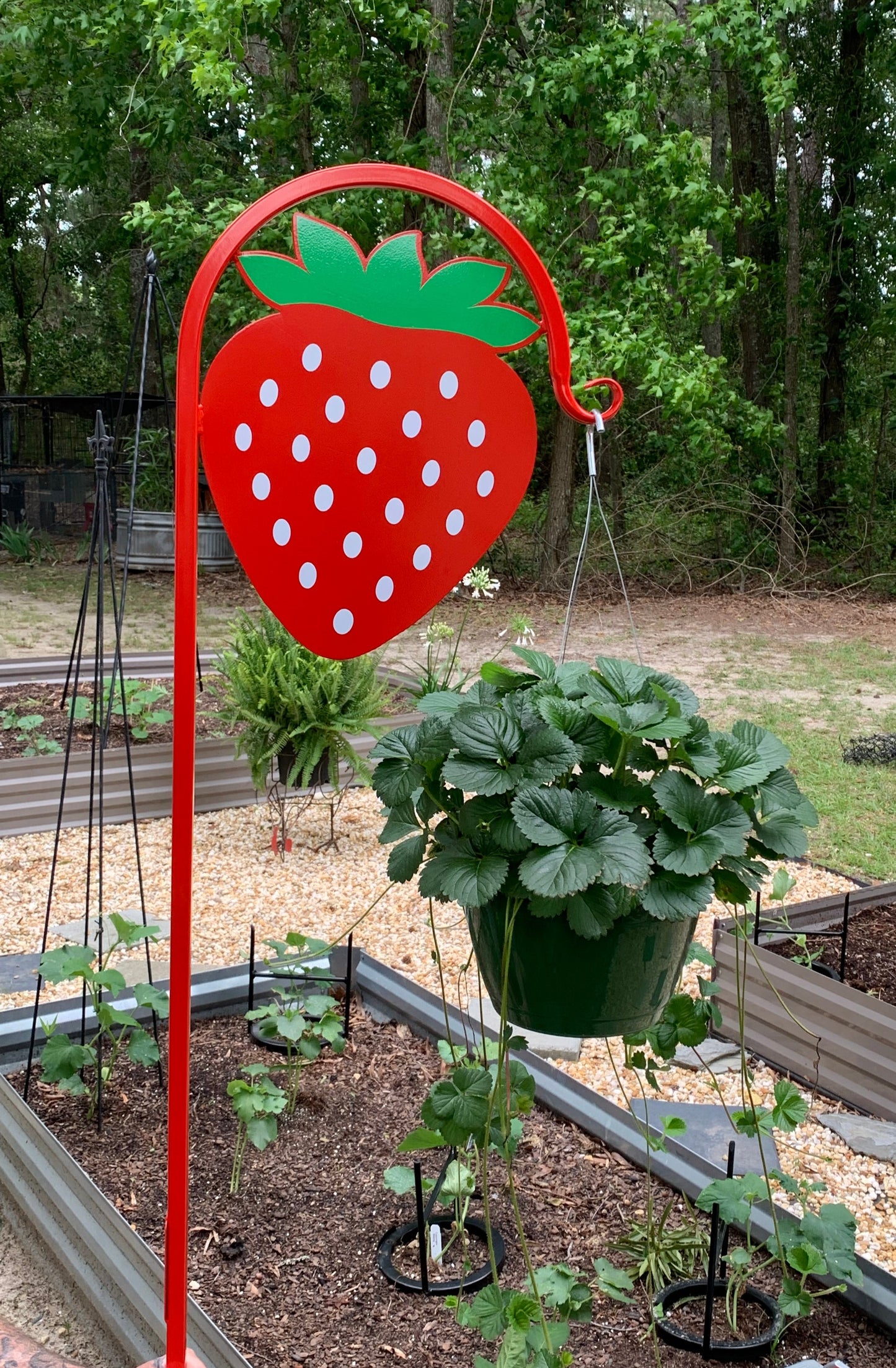 Double Strawberry Shepherd Hook