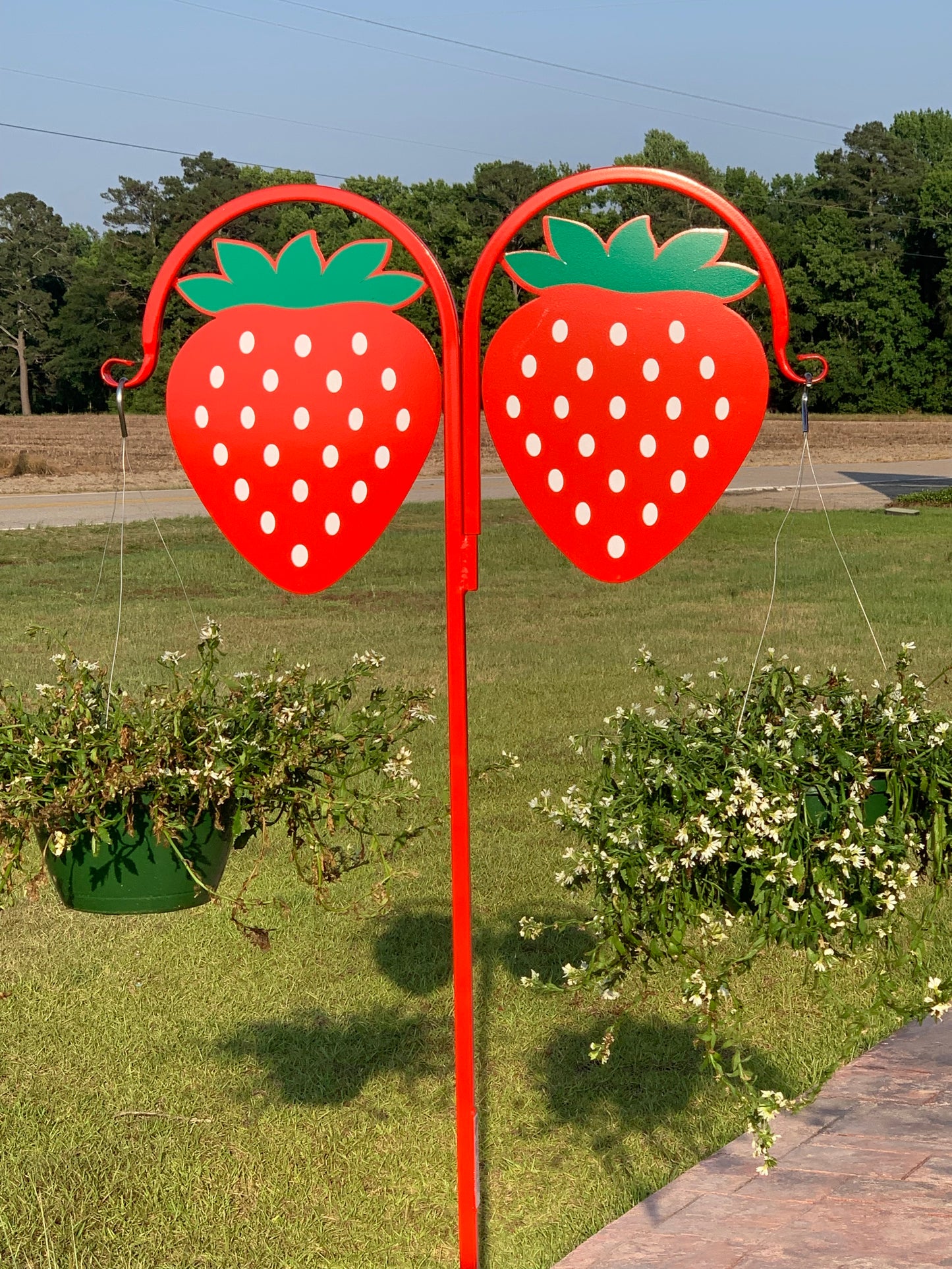 Double Strawberry Shepherd Hook