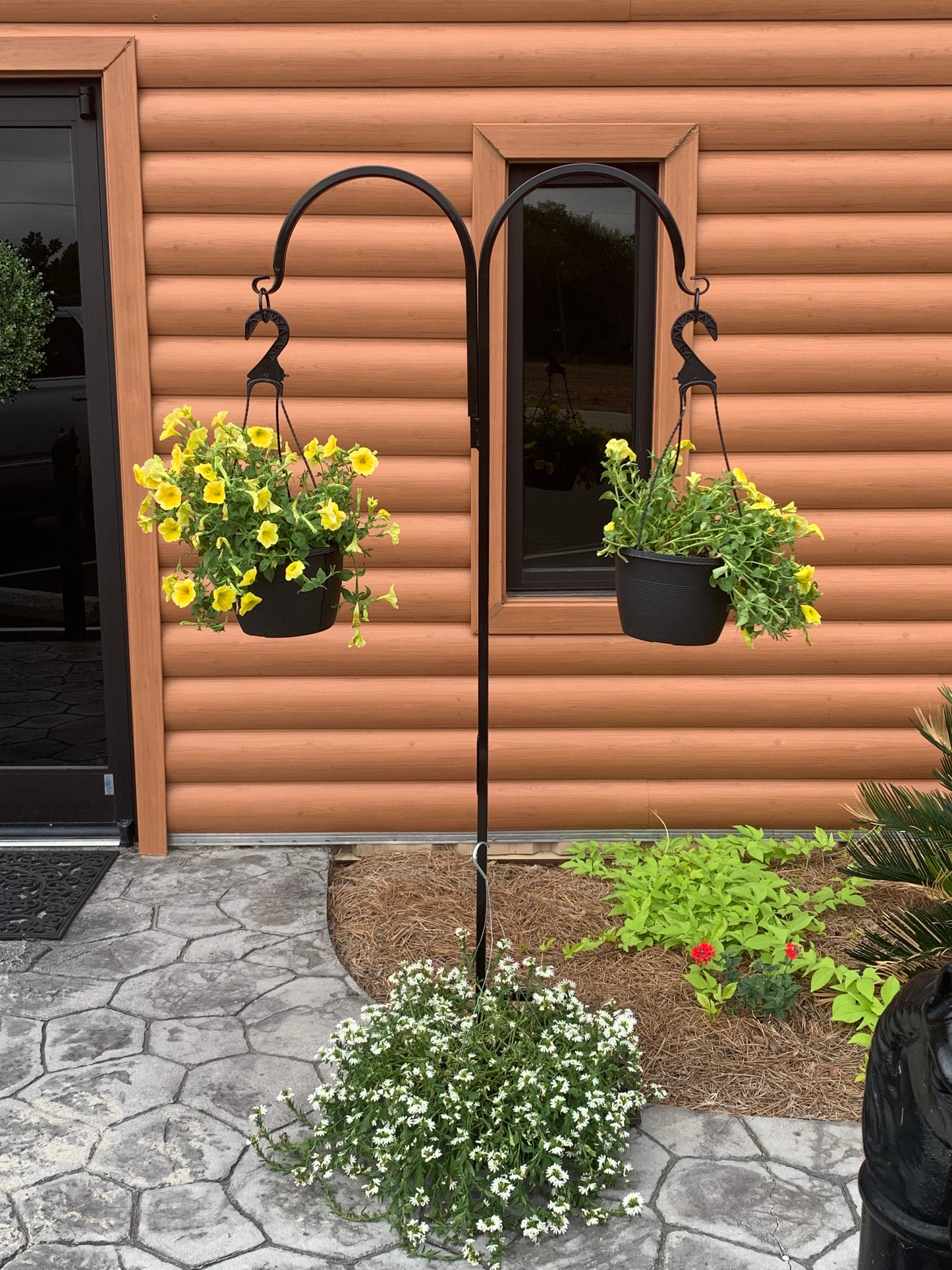 Double Shepherd Hook Metal Very Sturdy- Your color choice-Four display options- 60" tall