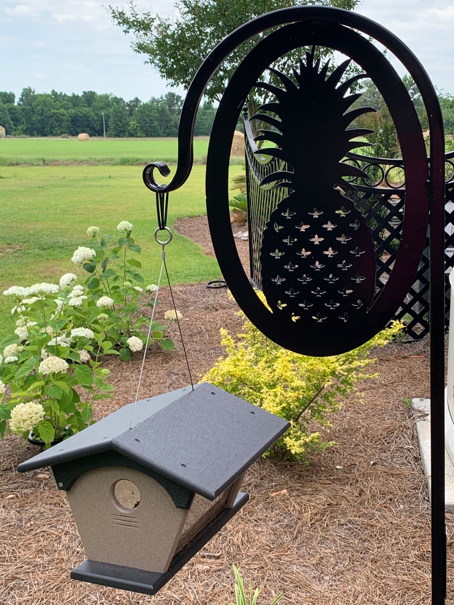 Pineapple Shepherd Hook- Display anywhere with four options-Choose your colors