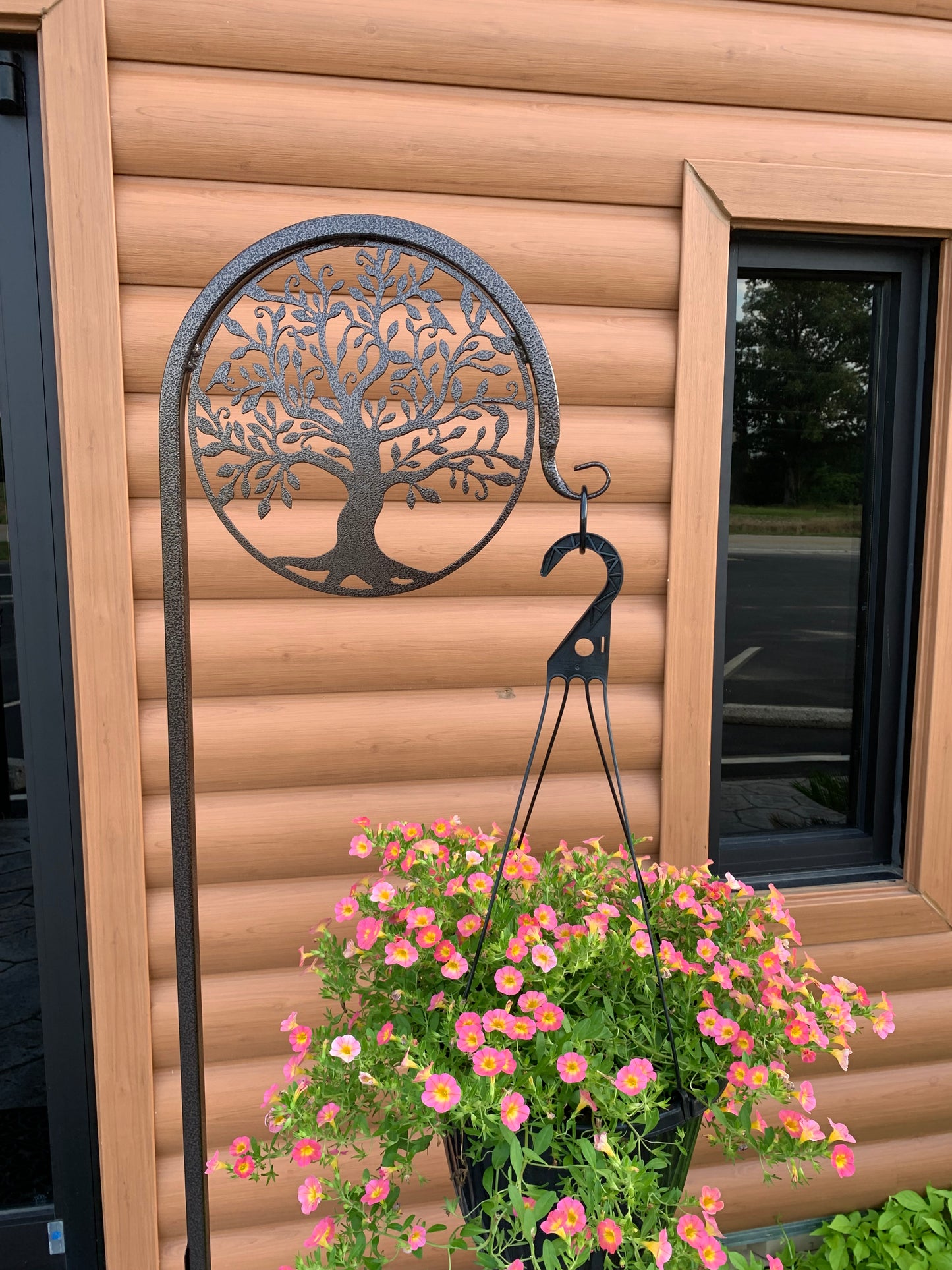Tree of life Shepherd Hook 60 inches tall Your color choice Four display options- Choose with Redbird or Without Redbird
