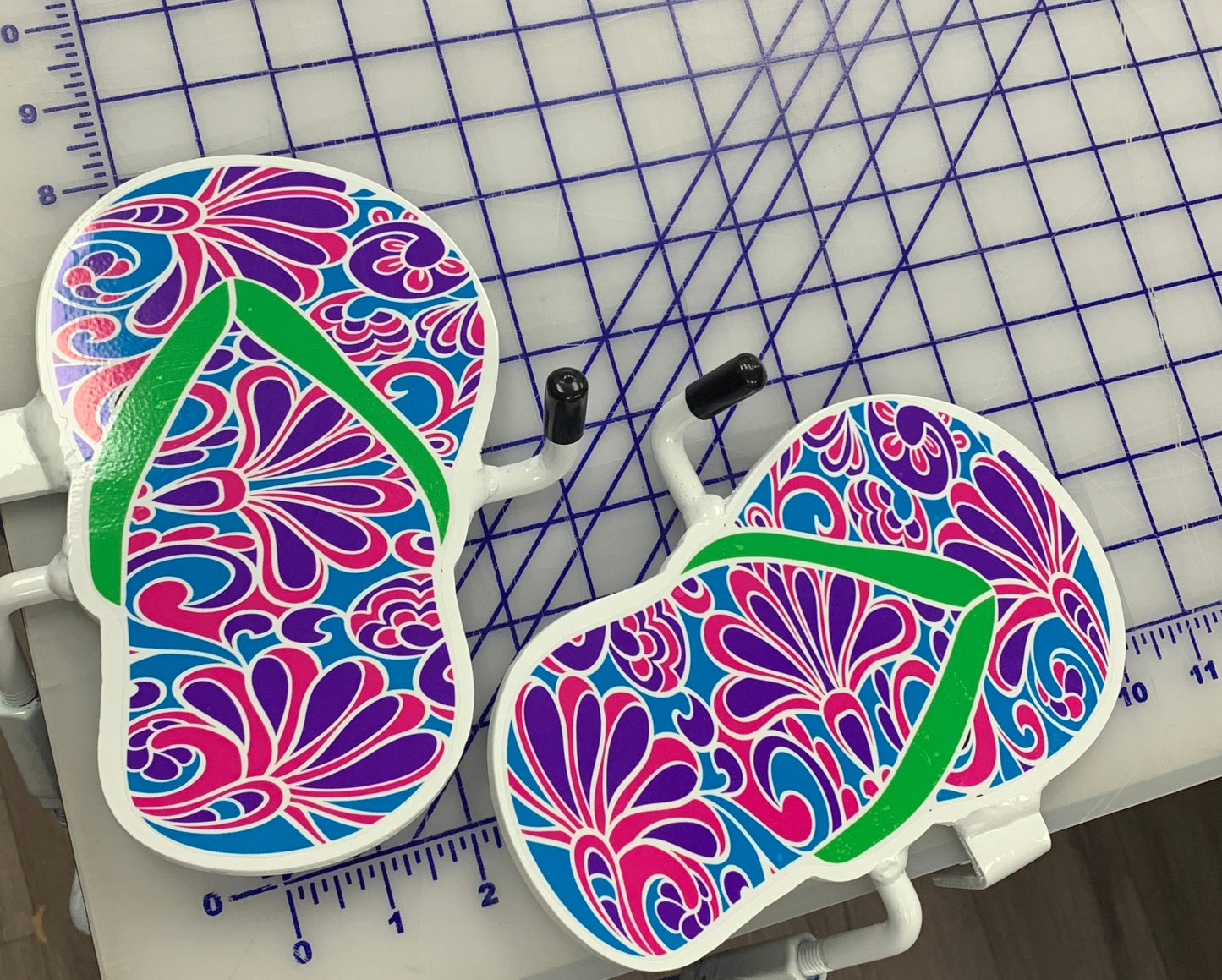 Pair of Colorful Flip Flop Foot Pegs your base color choice- your strap/thong color choice
