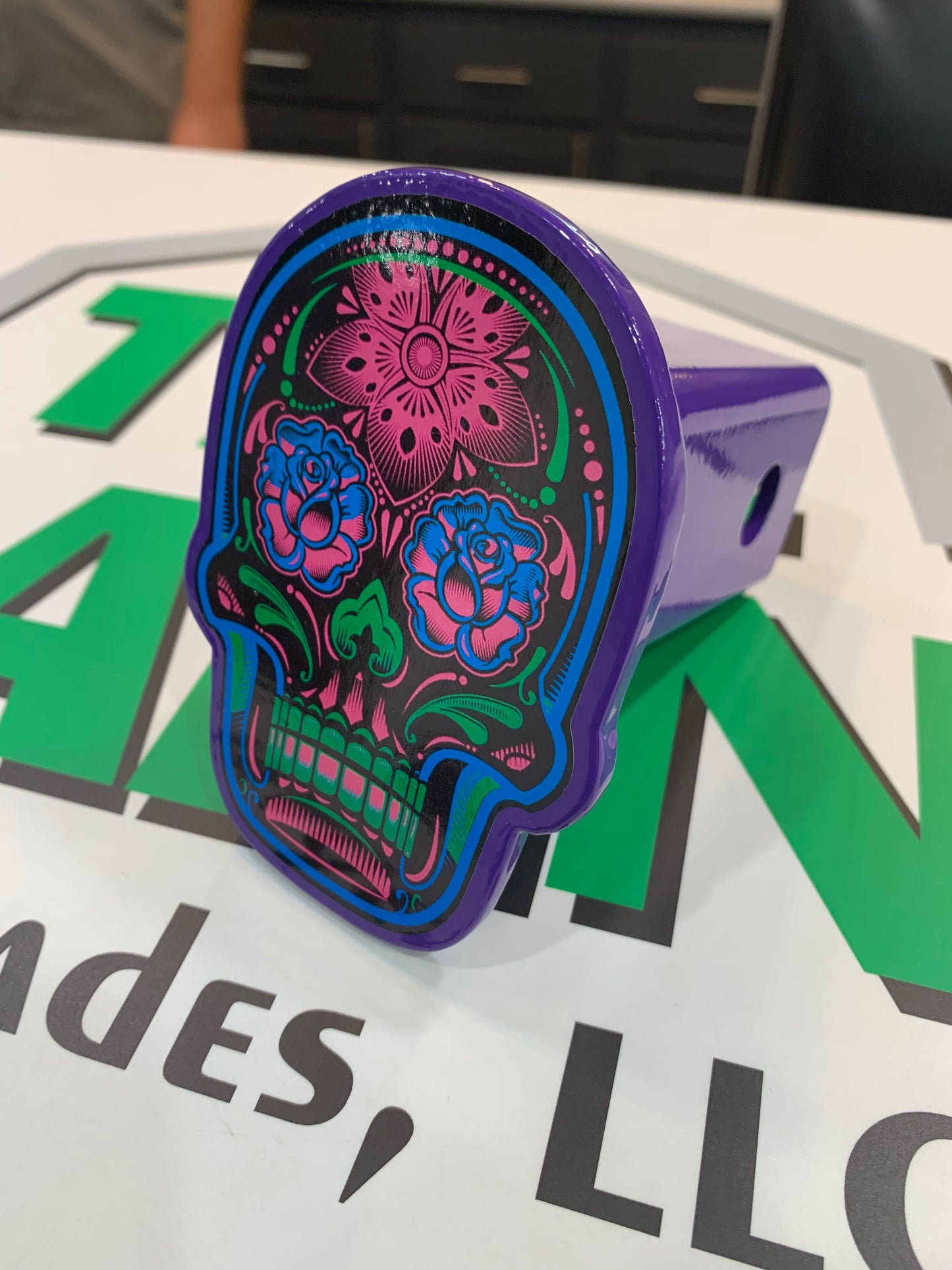 Sugar Skull Colorful Receiver Hitch Cover