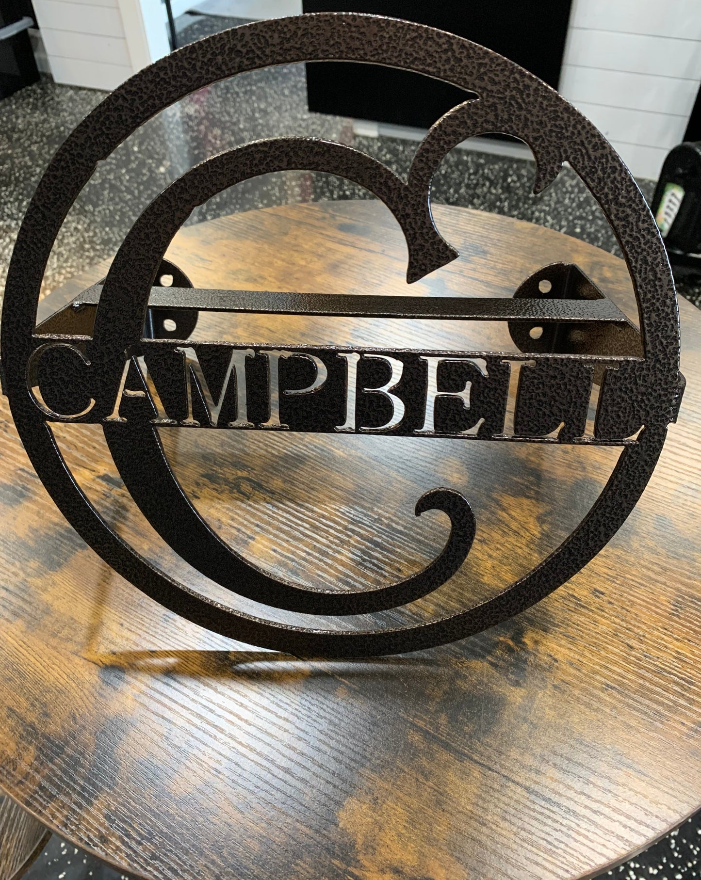 Custom Water Hose Holder-Choose Your Initial/Text/Color- Wall or Post Mount