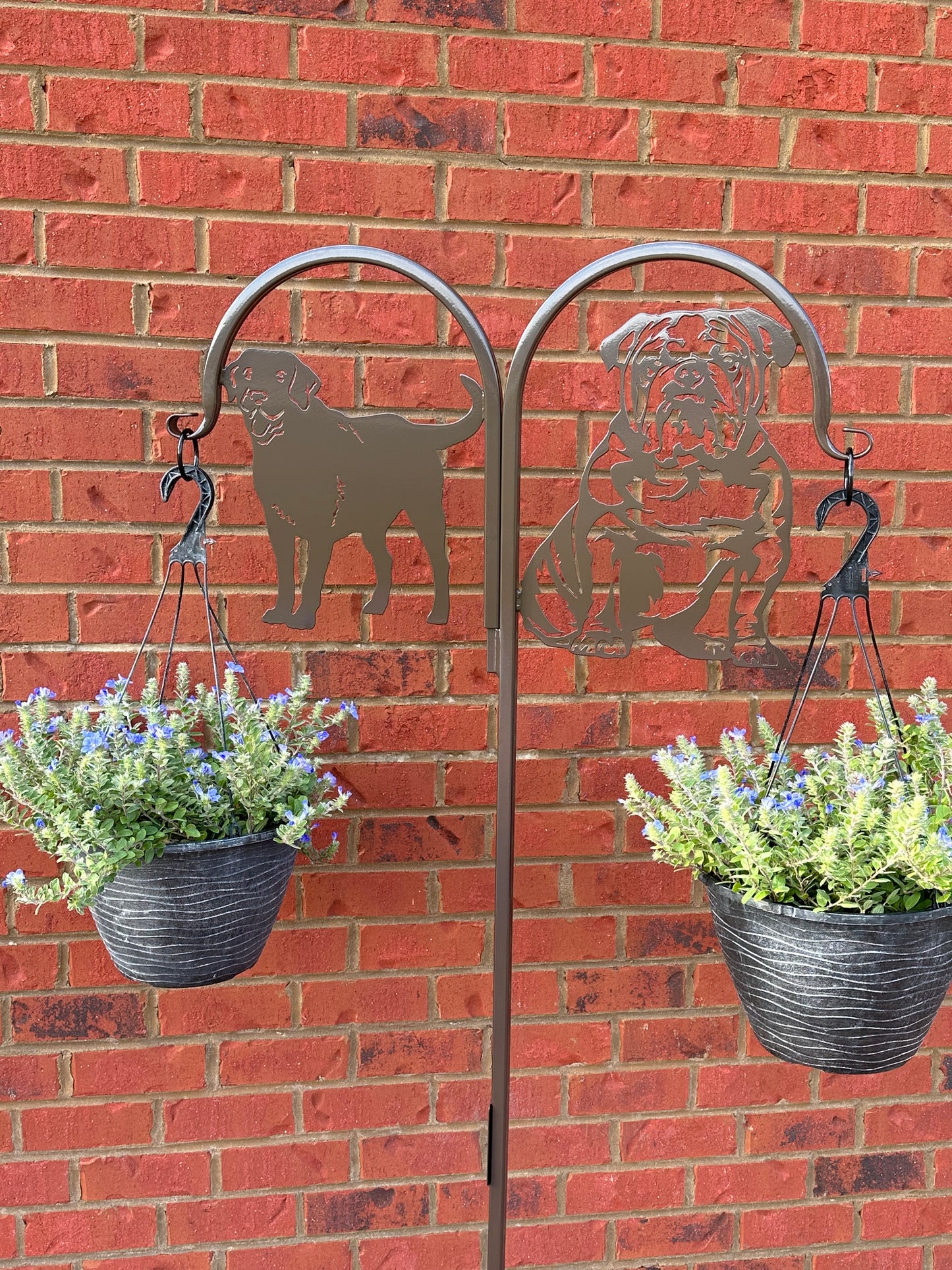 Double Custom Pet Display Shepherd Hook-Choose two Breeds or Same on each side- Your Color Choice-Four Display Options