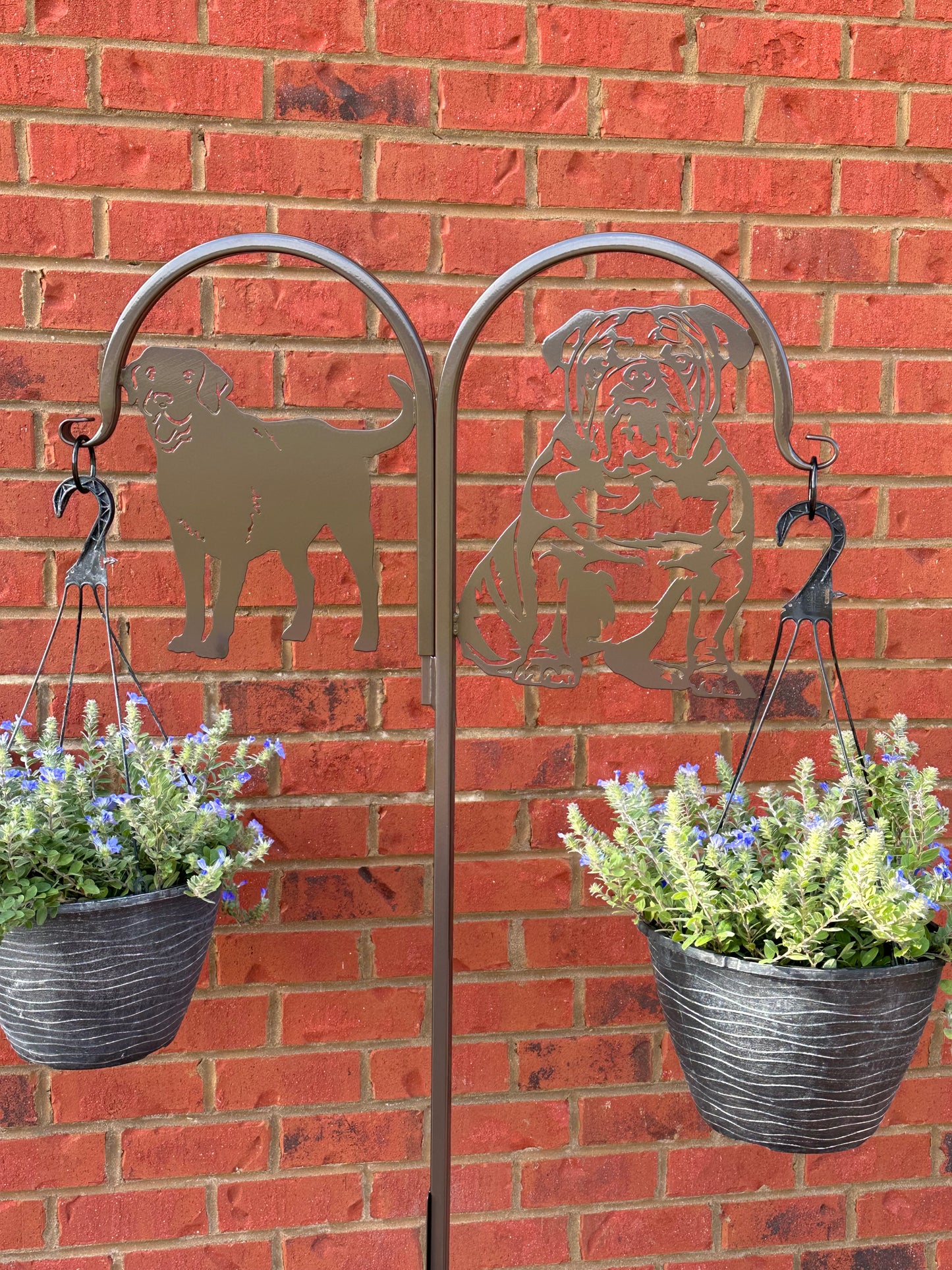 Double Custom Pet Display Shepherd Hook-Choose two Breeds or Same on each side- Your Color Choice-Four Display Options