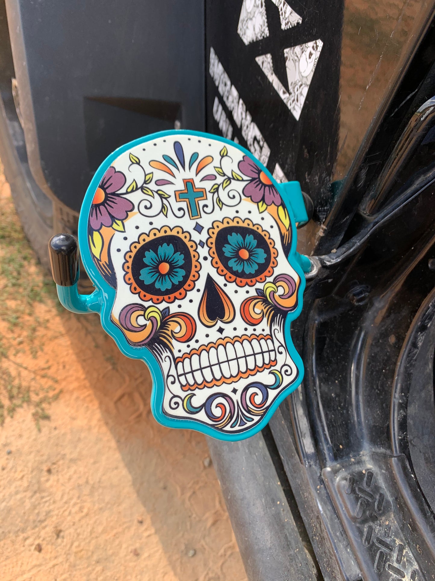 Pair of Sugar Skull Foot Pegs your color choice
