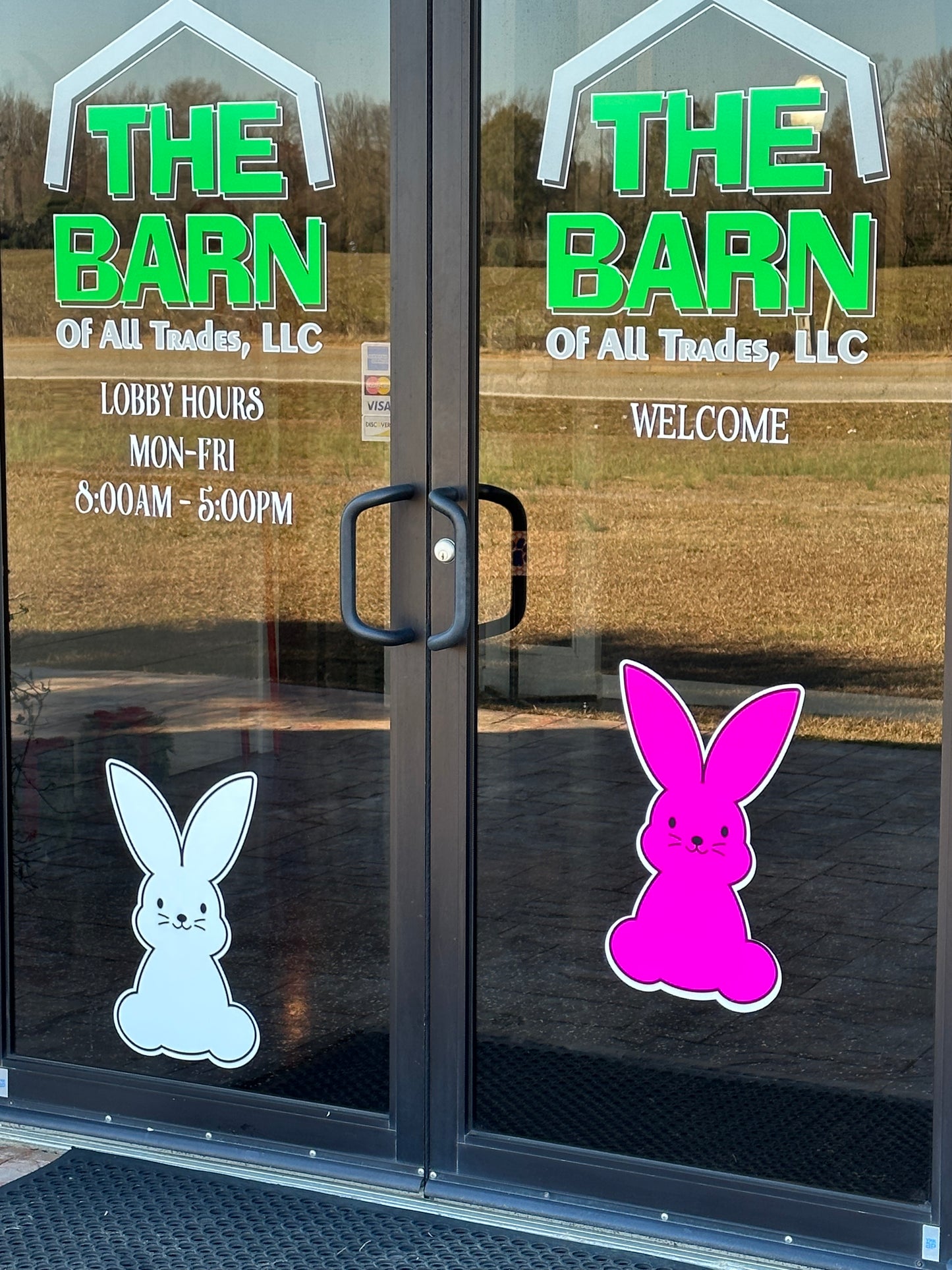 Reusable Window Cling Bunny-20"T and 12" W