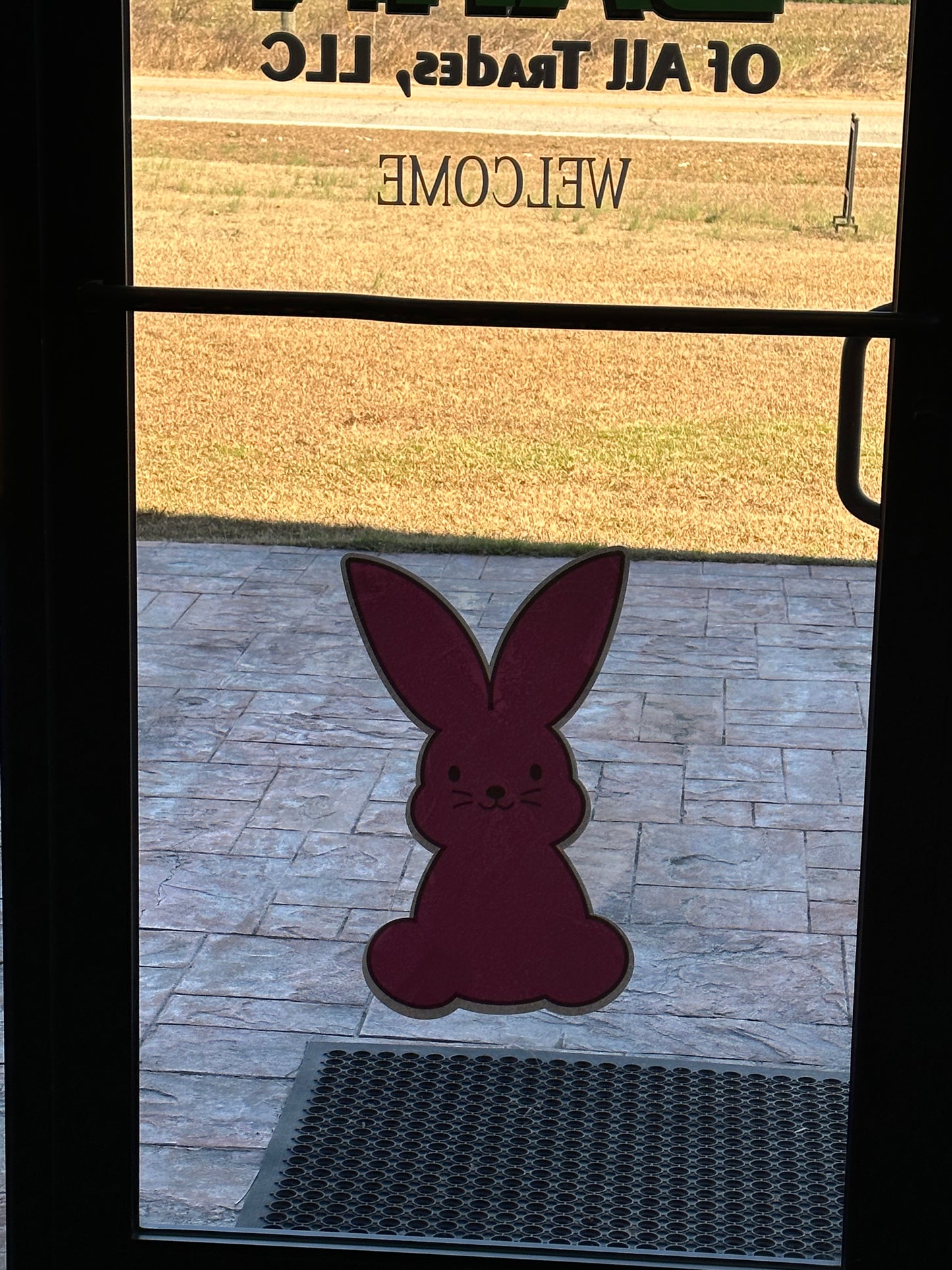 Reusable Window Cling Bunny-20"T and 12" W