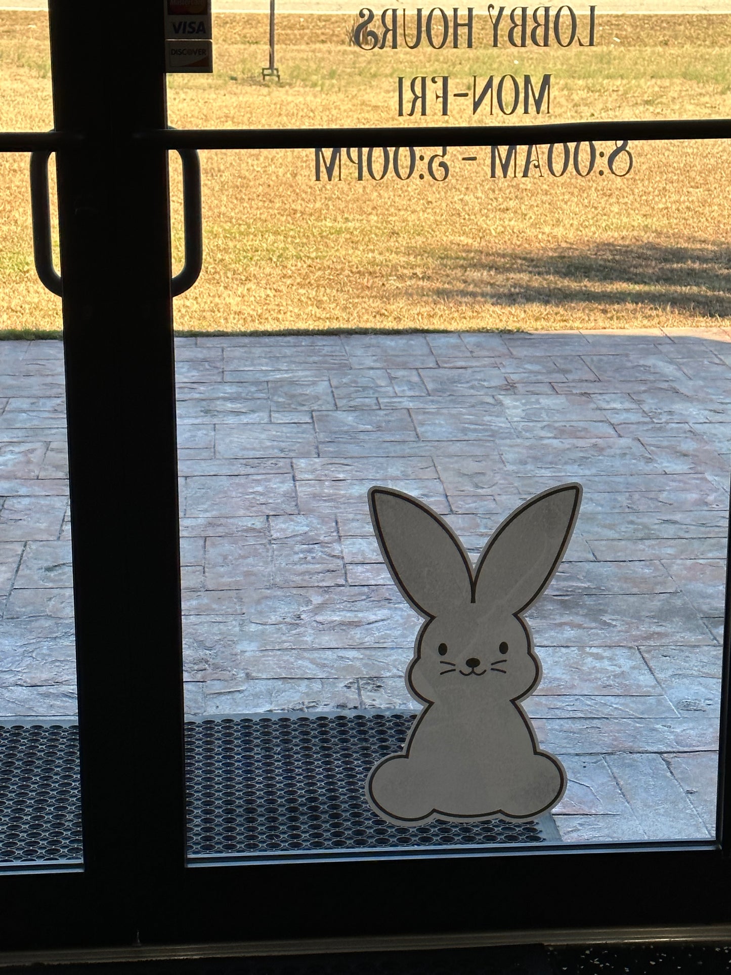 Reusable Window Cling Bunny-20"T and 12" W