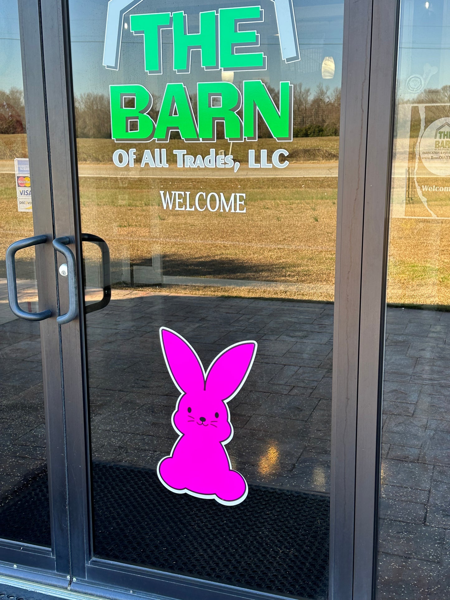 Reusable Window Cling Bunny-20"T and 12" W