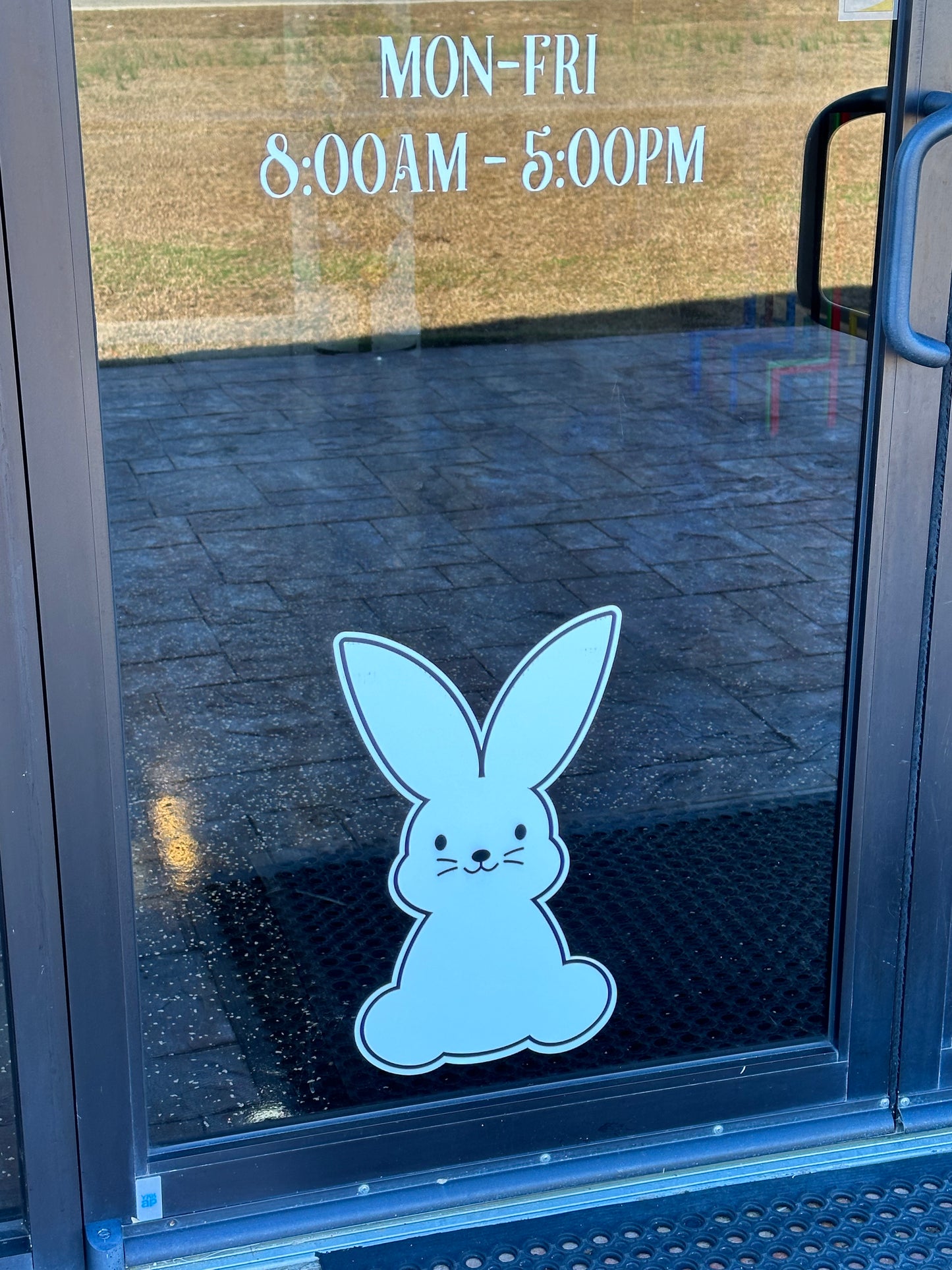 Reusable Window Cling Bunny-20"T and 12" W