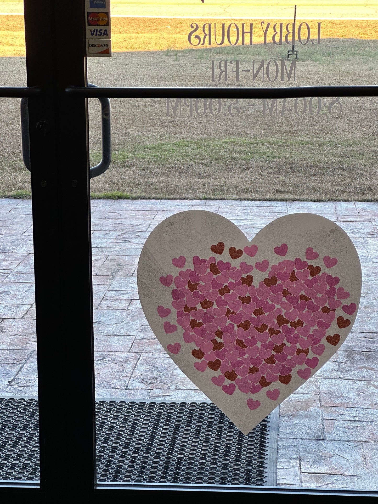 Reusable Window Cling Colorful Heart-22"T and 22" W