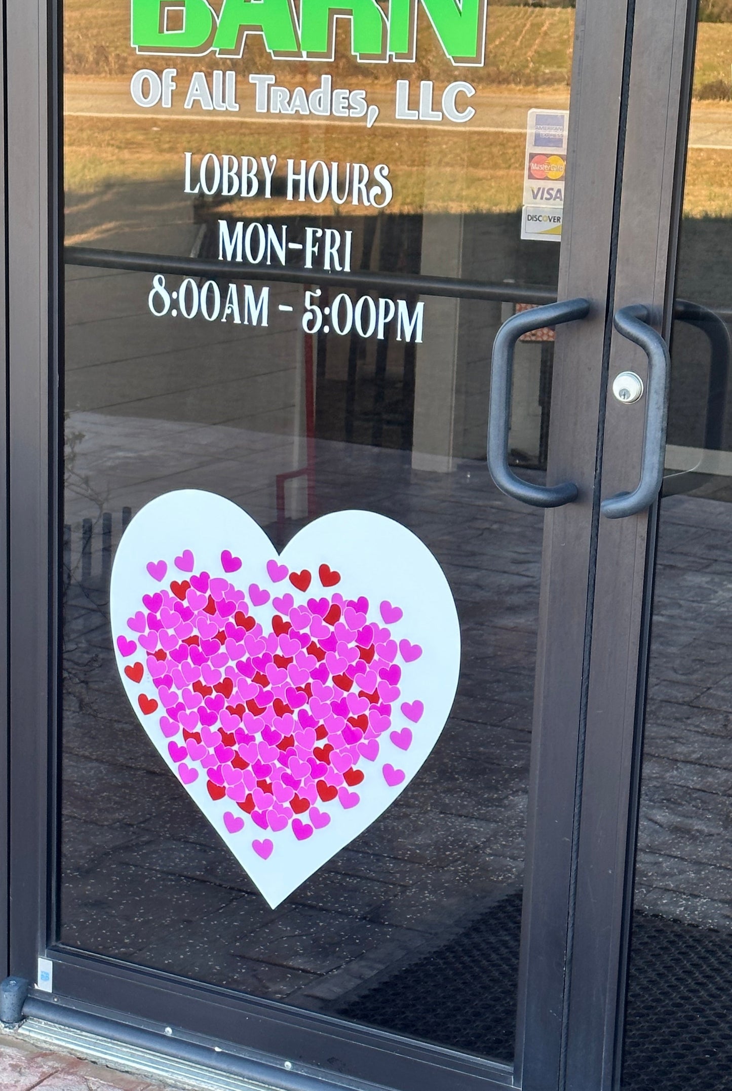Reusable Window Cling Colorful Heart-22"T and 22" W