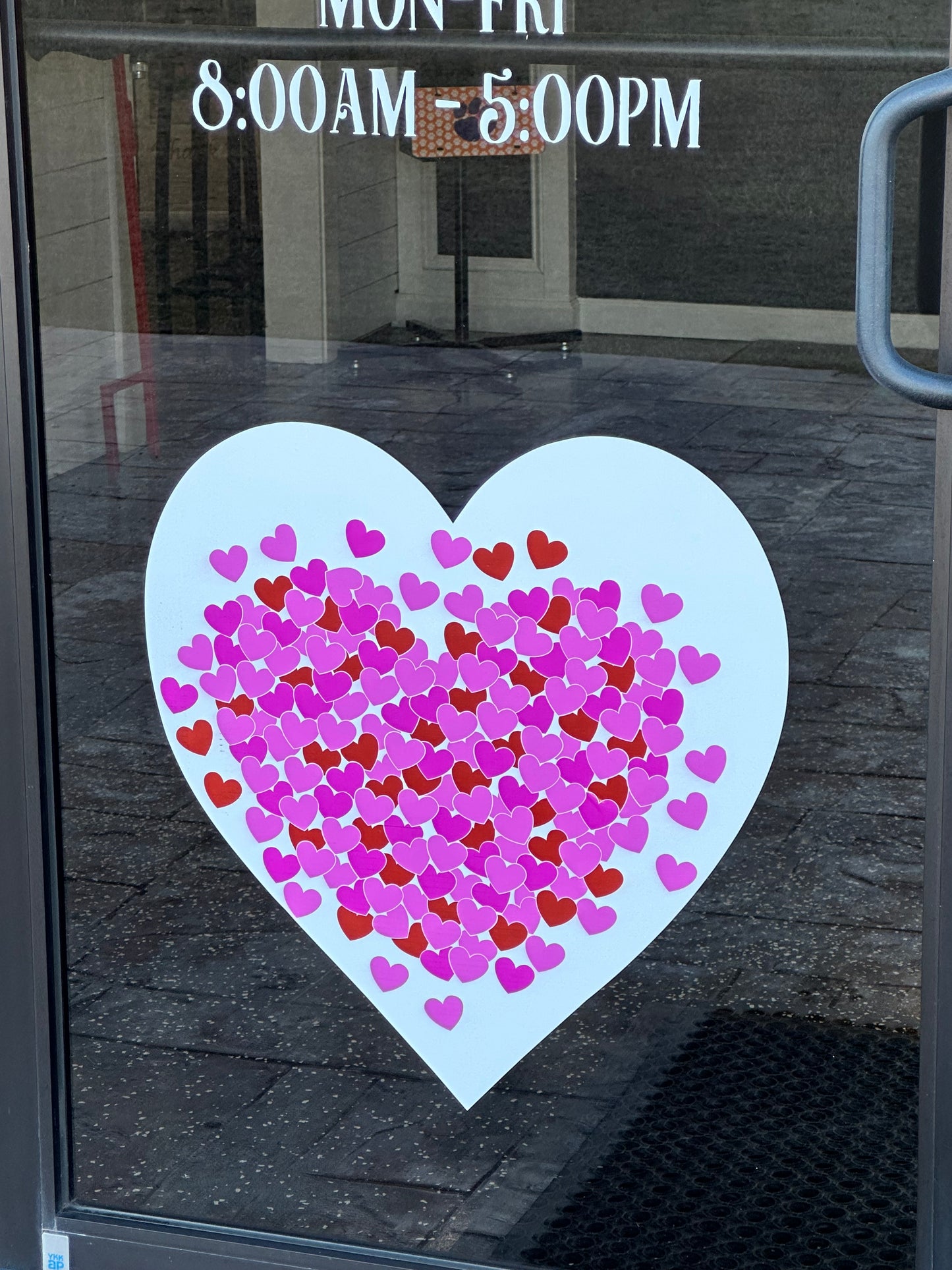 Reusable Window Cling Colorful Heart-22"T and 22" W