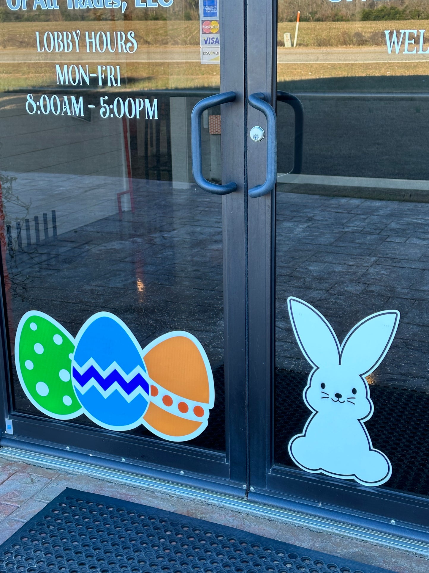 Reusable Window Cling Easter Eggs-15"T and 28" W