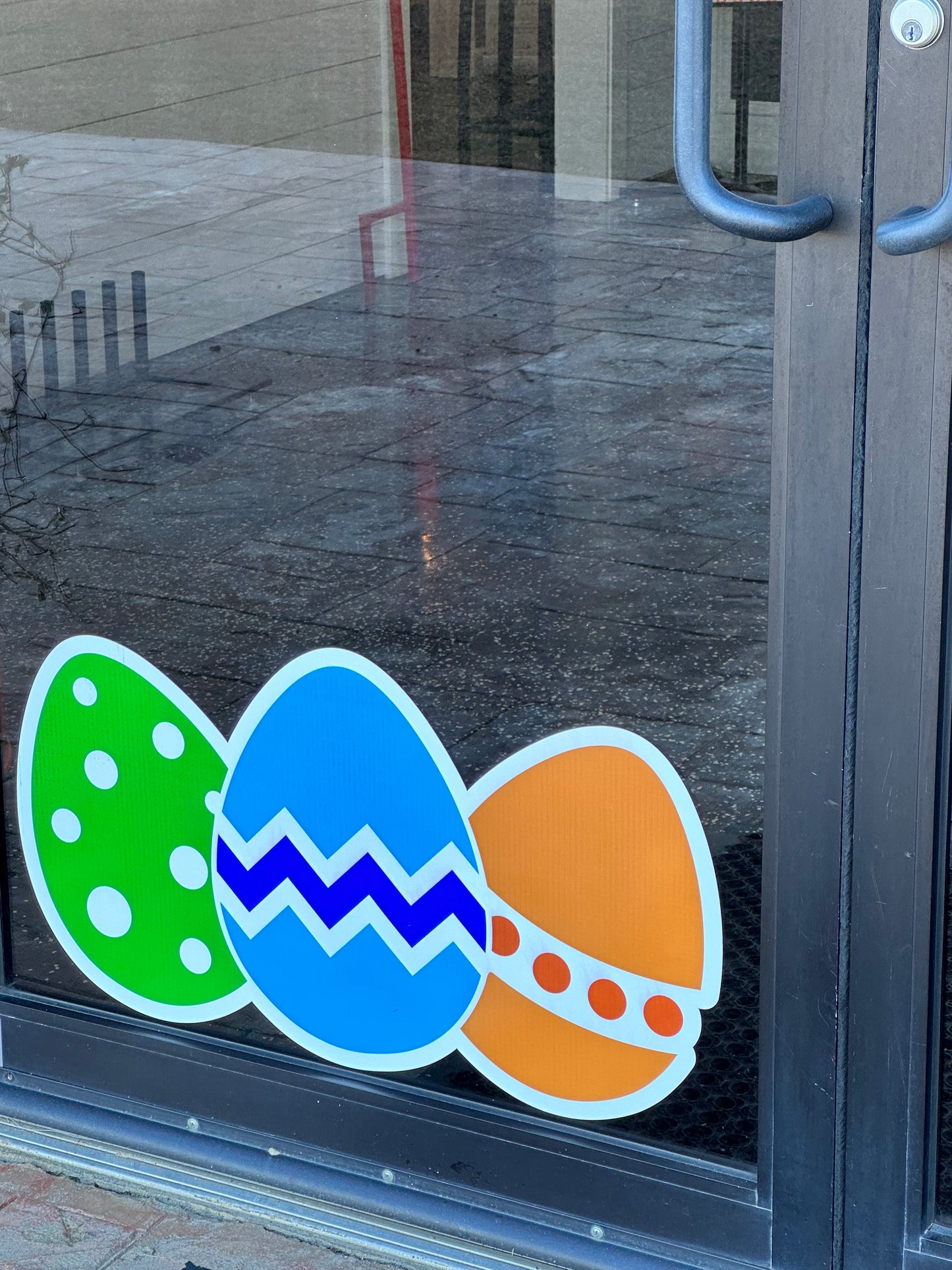 Reusable Window Cling Easter Eggs-15"T and 28" W