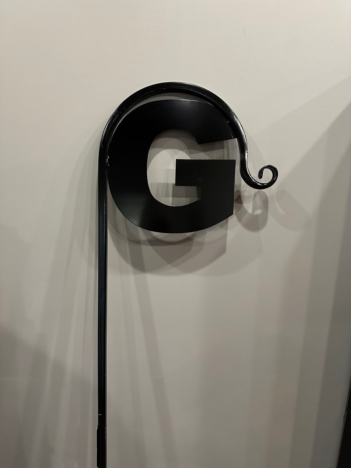 CUSTOM Initial Shepherd Hook-Your Initial- Your color choice-Four display options