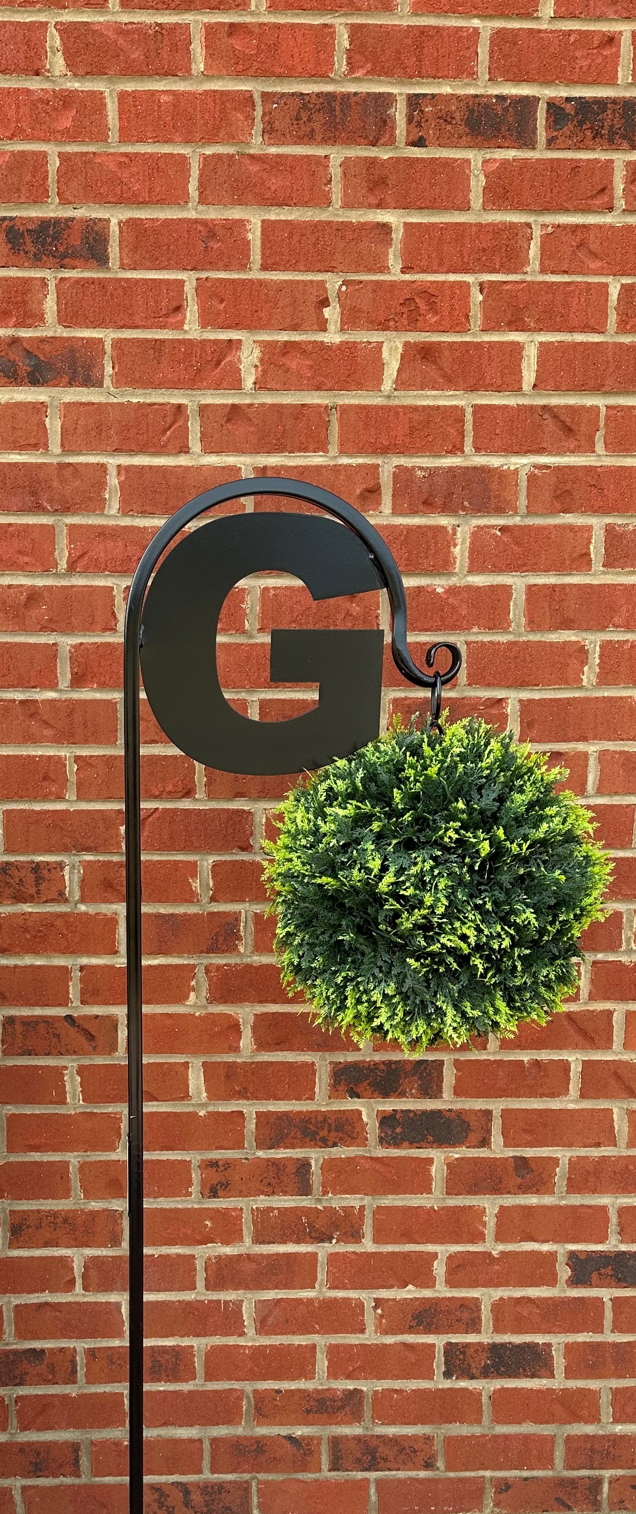 CUSTOM Initial Shepherd Hook-Your Initial- Your color choice-Four display options