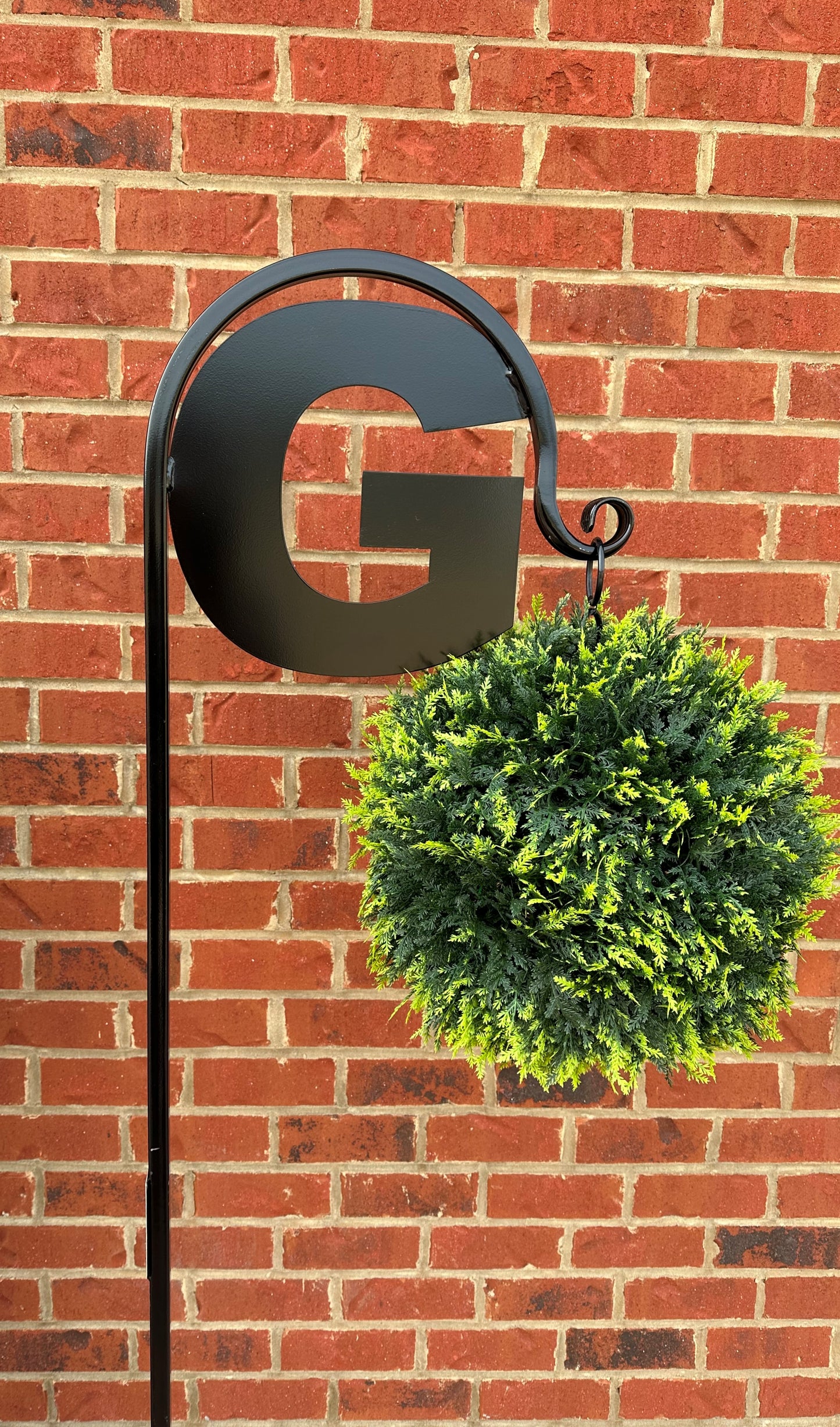 CUSTOM Initial Shepherd Hook-Your Initial- Your color choice-Four display options