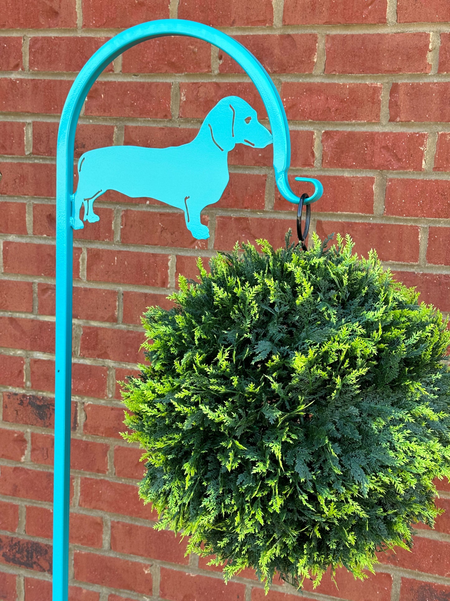 Dachshund Shepherd Hook- Your Color Choice (Powder Coated Finish- Choose from Four Display Options- With or without Name/Text