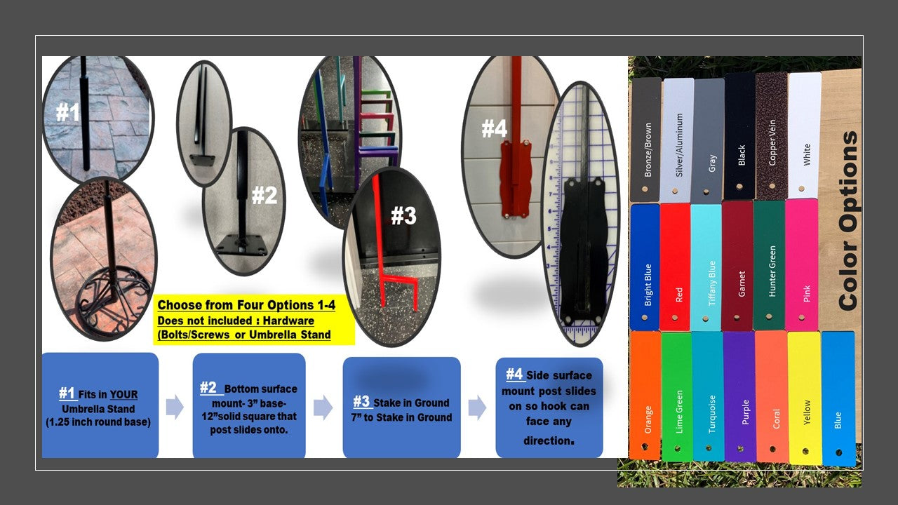 Double Butterfly Shepherd Hook- Your color choice-Four Display optons