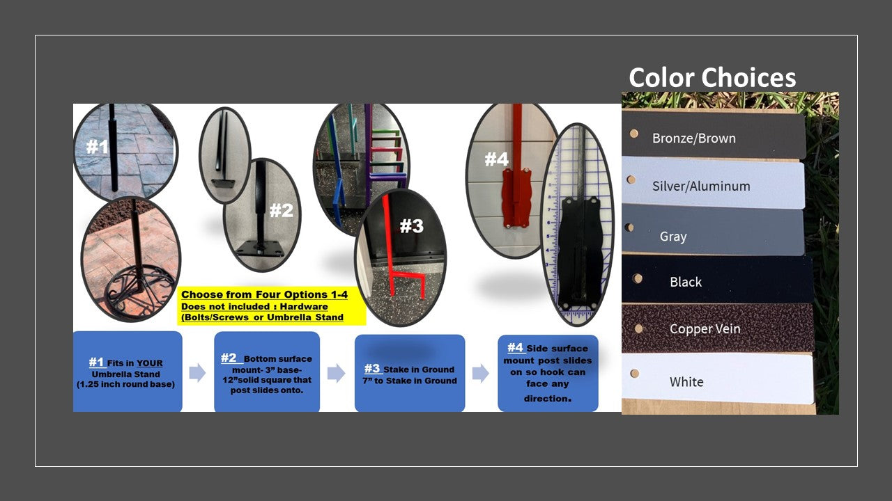 Dachshund Shepherd Hook- Your Color Choice (Powder Coated Finish- Choose from Four Display Options- With or without Name/Text