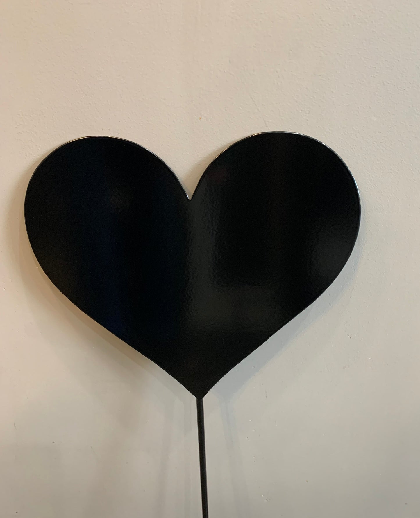 Metal- Powder Coated for outdoors-Heart Shape sign with or without Customizable Message- Stake in Ground- 12" X 12"- Your color choice