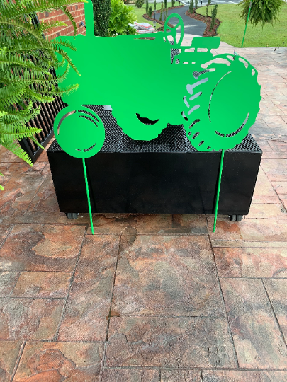 Custom Tractor Garden Sign- Your color choice-Your display choice-Your custom message