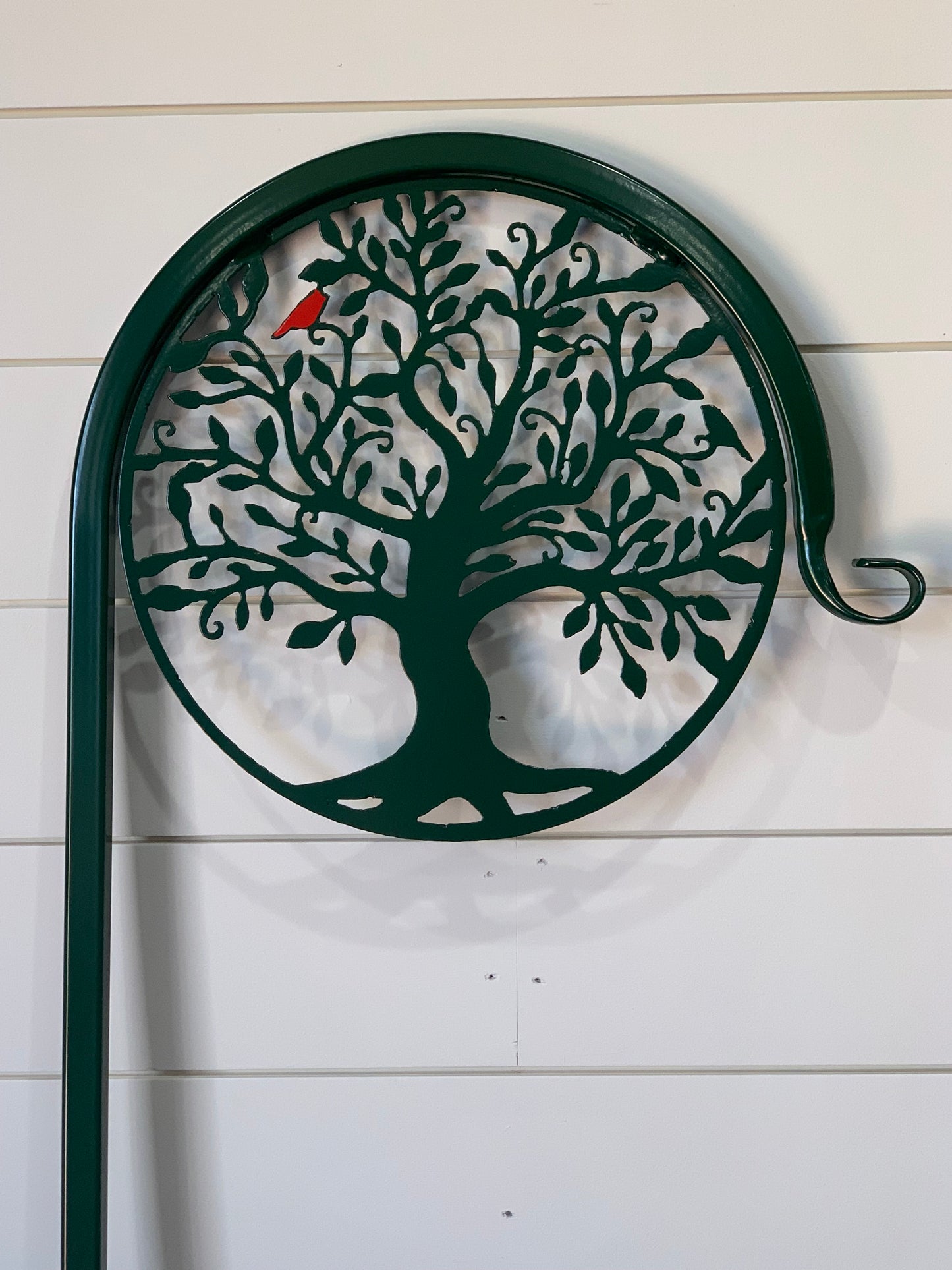 Tree of life Shepherd Hook 60 inches tall Your color choice Four display options- Choose with Redbird or Without Redbird