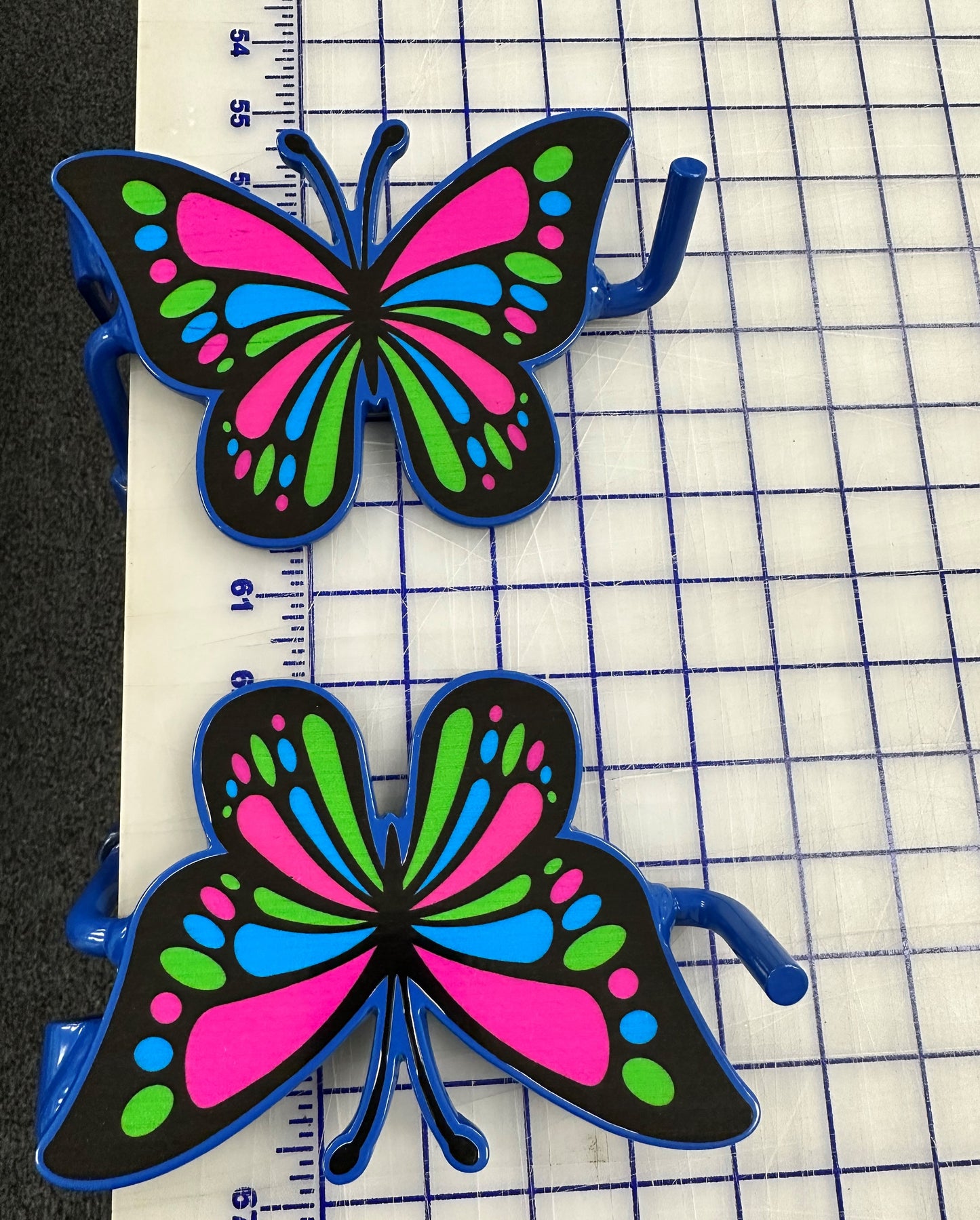 Pair of Colorful Butterfly Foot Pegs your base color choice