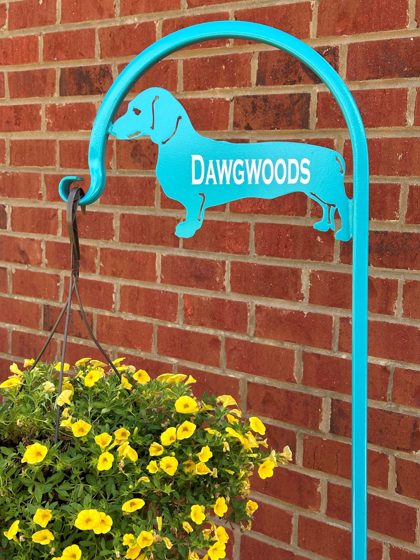 Dachshund Shepherd Hook- Your Color Choice-Four Display Options- With or without Name/Text